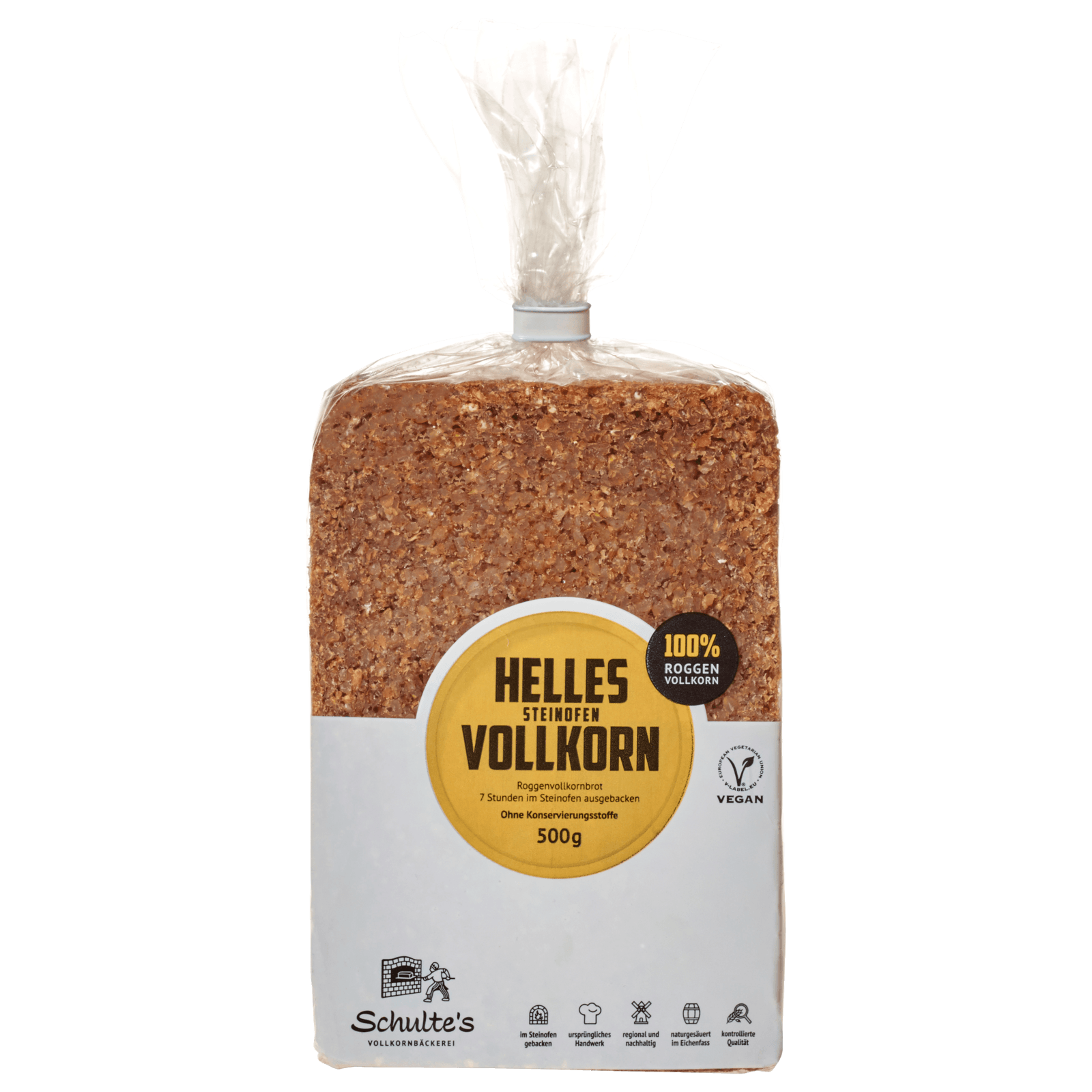 Schulte S Helles Steinofen Roggenvollkornbrot Vegan 500g Bei REWE