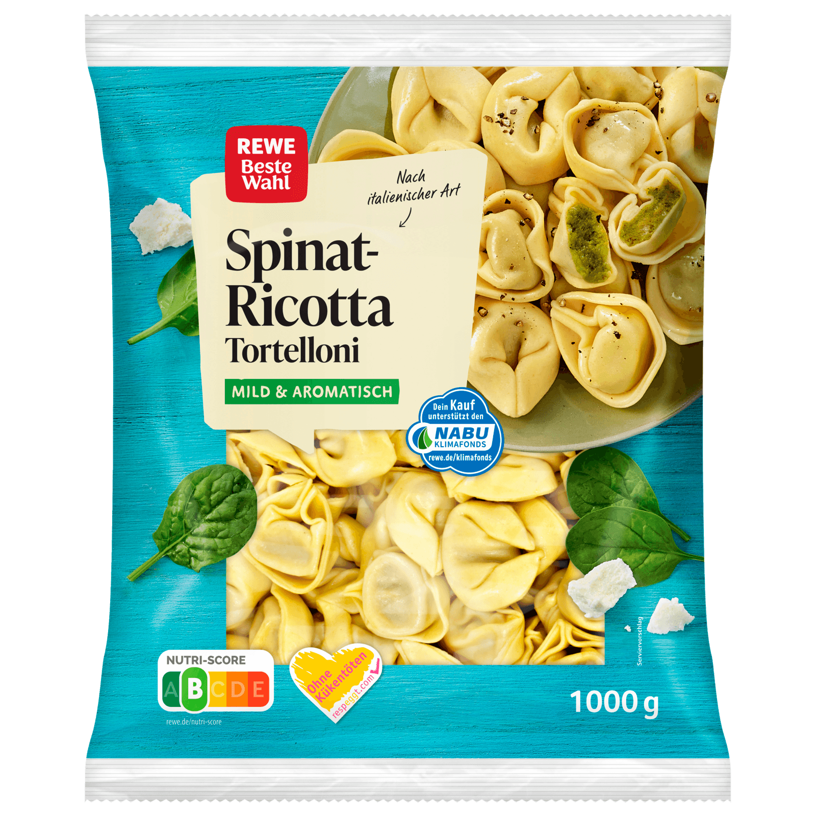 Rewe Beste Wahl Tortelloni Spinat Ricotta Kg Bei Rewe Online Bestellen