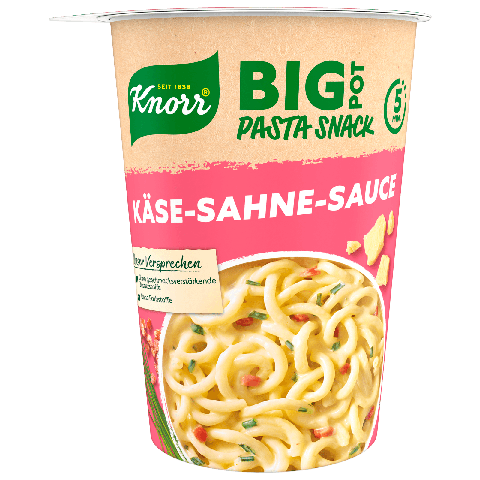 Knorr Big Pot Pasta Snack Käse Sahne Sauce 92g bei REWE online bestellen