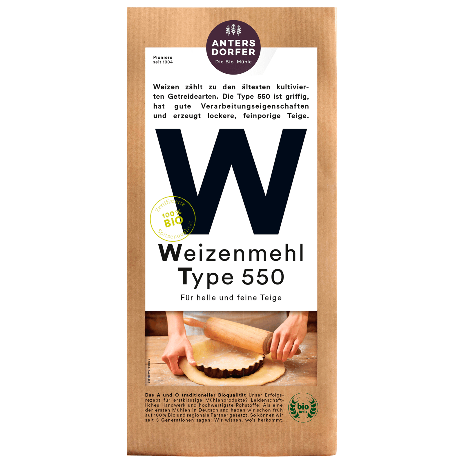 Antersdorfer Bio Weizenmehl Type 550 1kg Bei REWE Online Bestellen