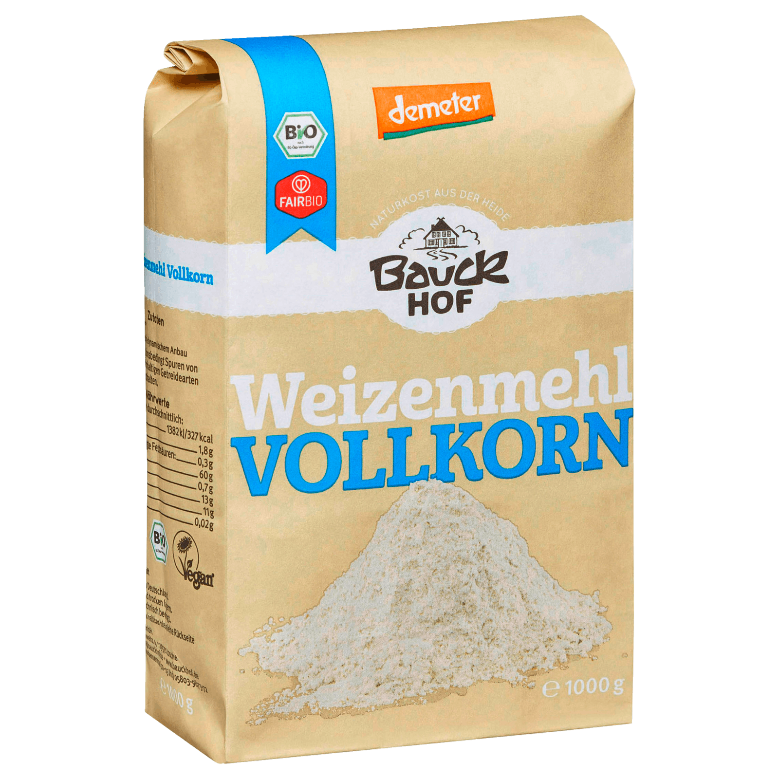 Bauckhof Bio Weizenmehl Vollkorn 1kg