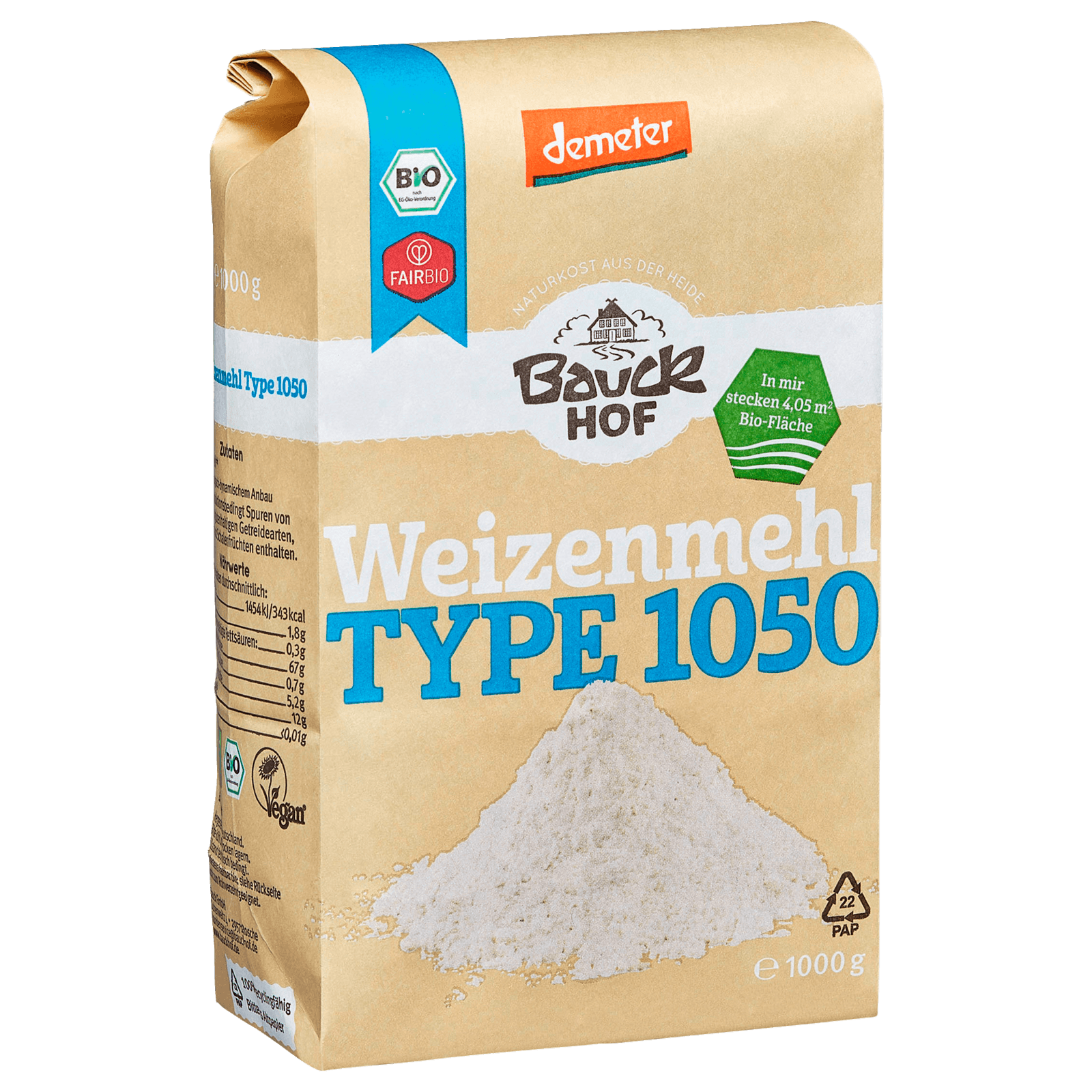 Bauckhof Bio Weizenmehl Type 1050 1kg