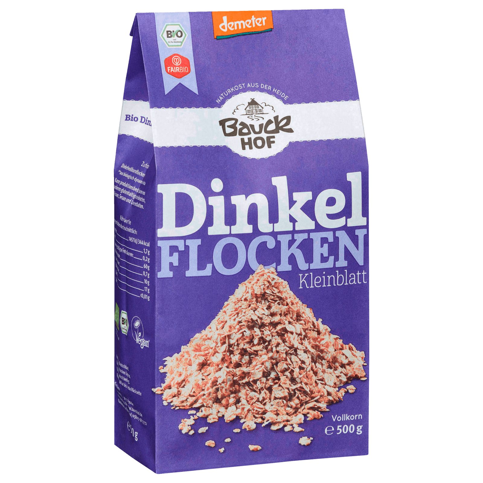 Bauckhof Bio Demeter Dinkelflocken Kleinblatt 500g