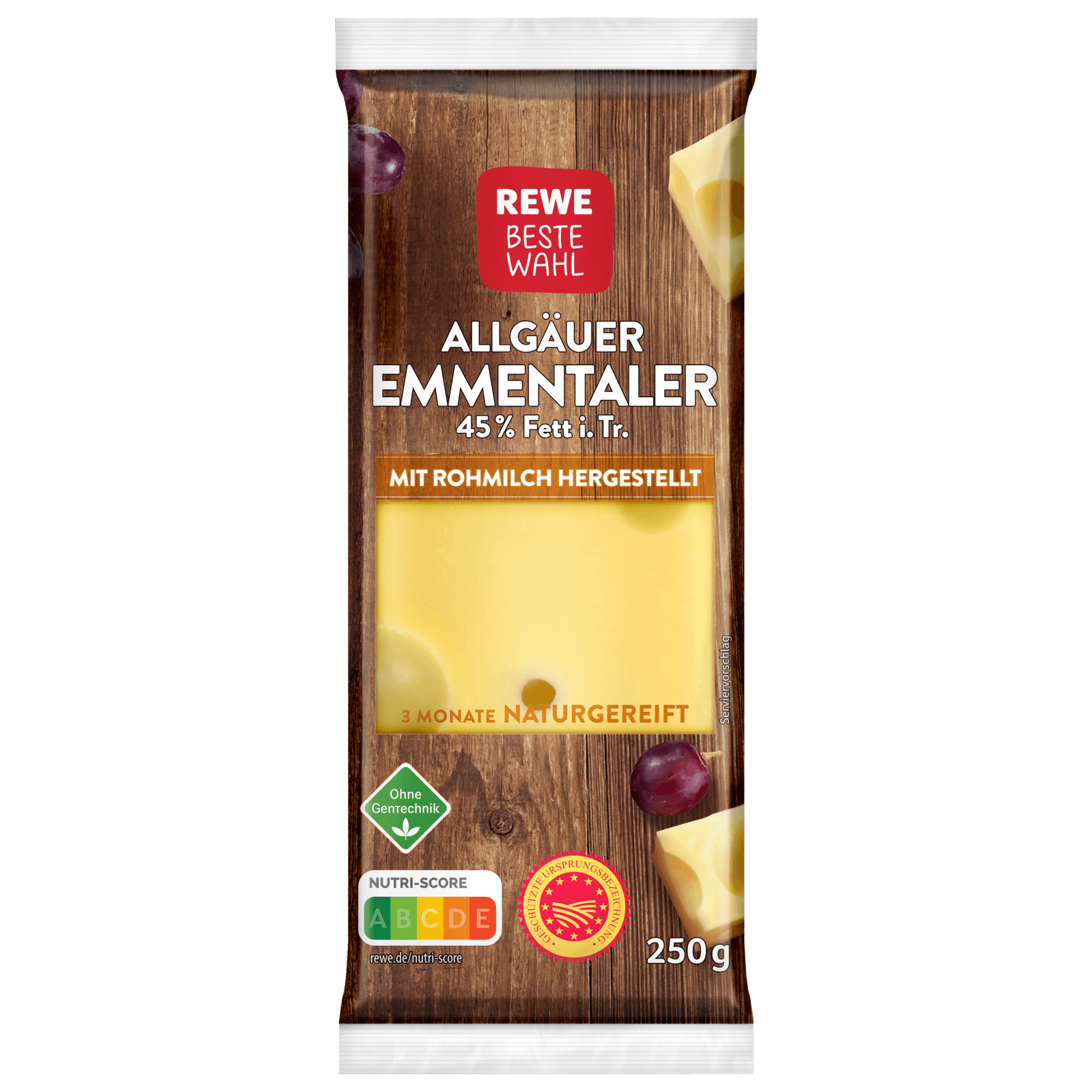 REWE Beste Wahl Allgäuer Emmentaler am Stück 250g