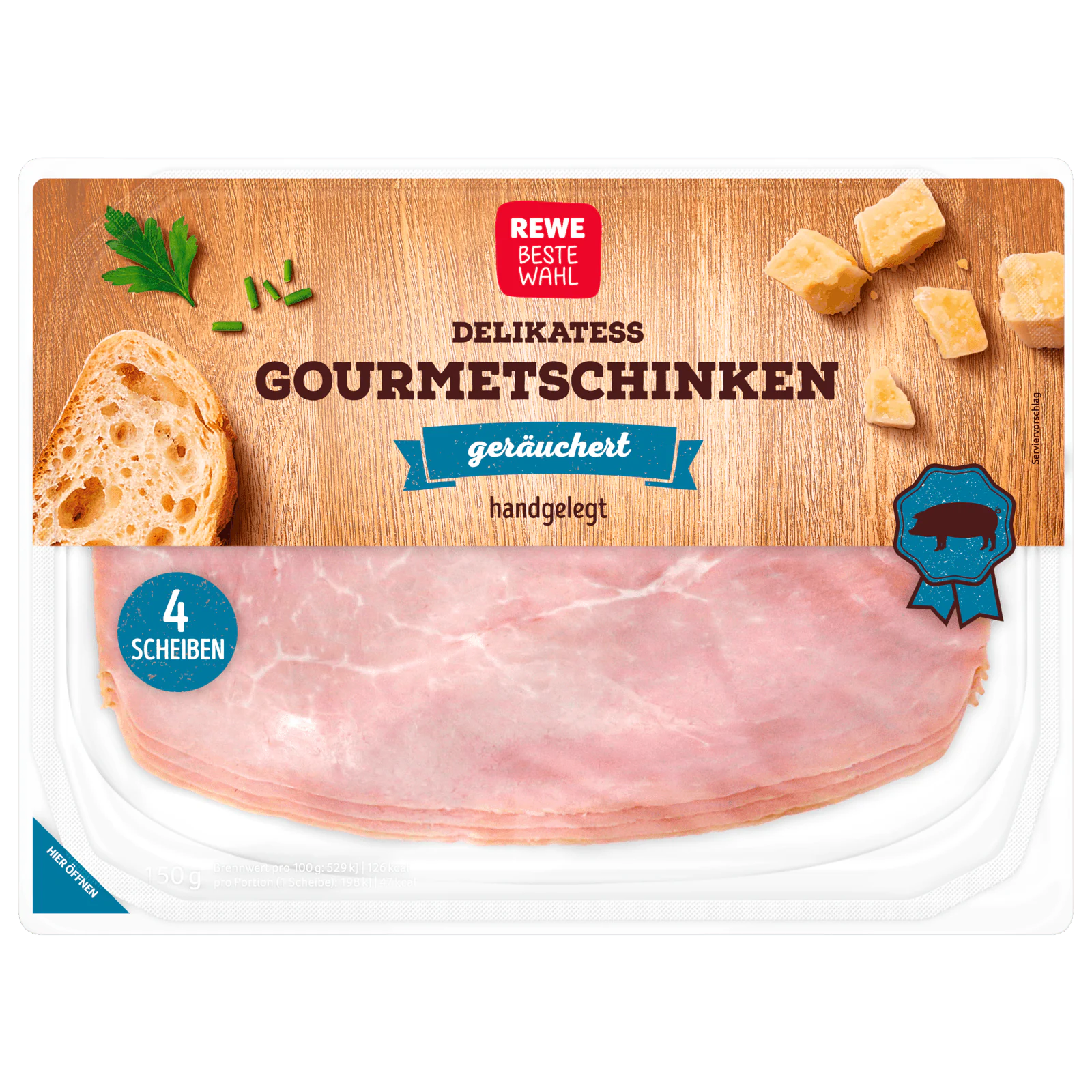 REWE Beste Wahl Delikatess-Metzgerschinken 150g  für 2.99 EUR