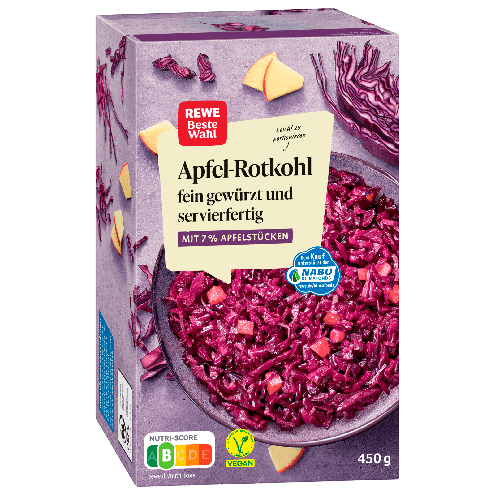 REWE Beste Wahl Apfelrotkohl 450g