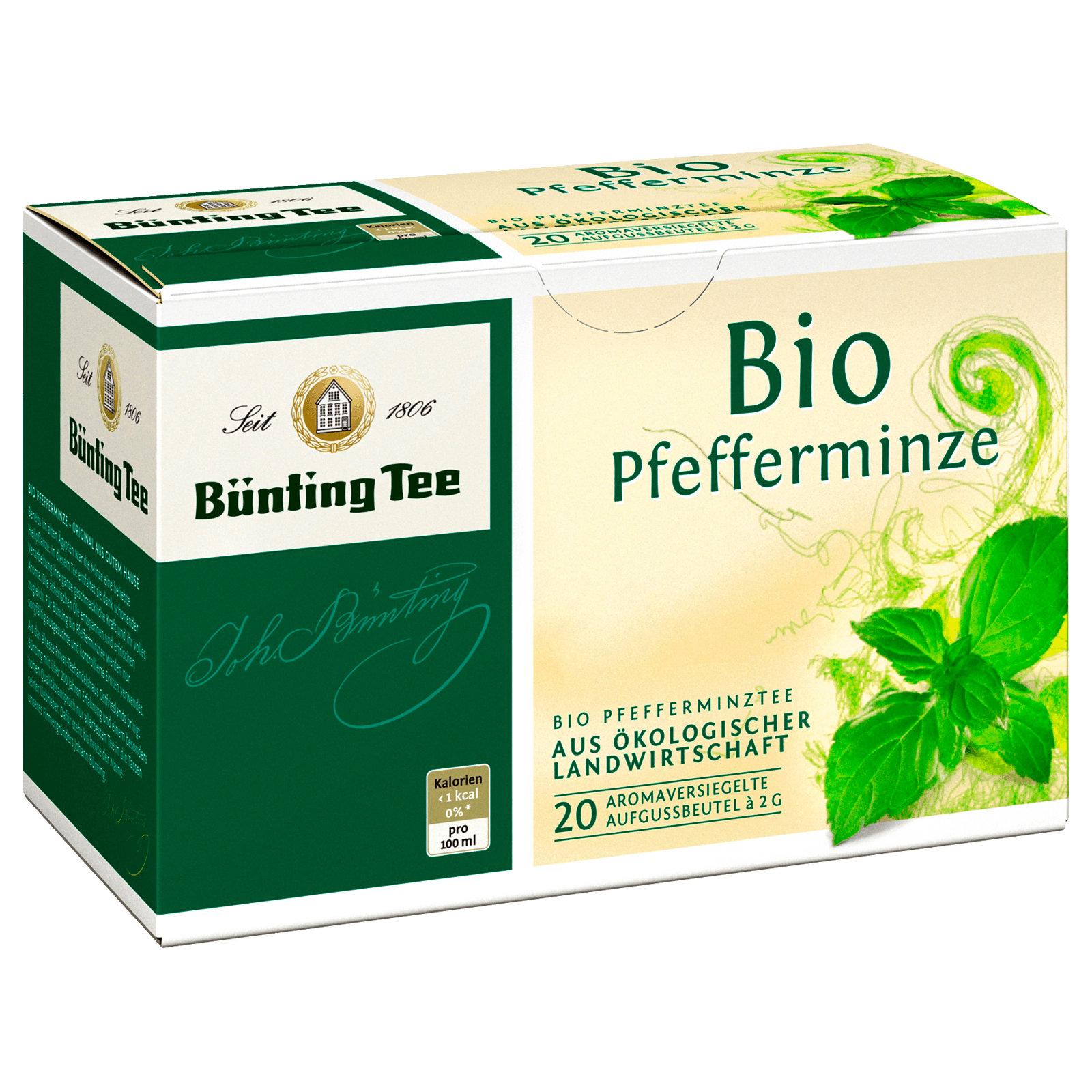 Bünting Tee Bio-Pfefferminze 40g, 20 Beutel