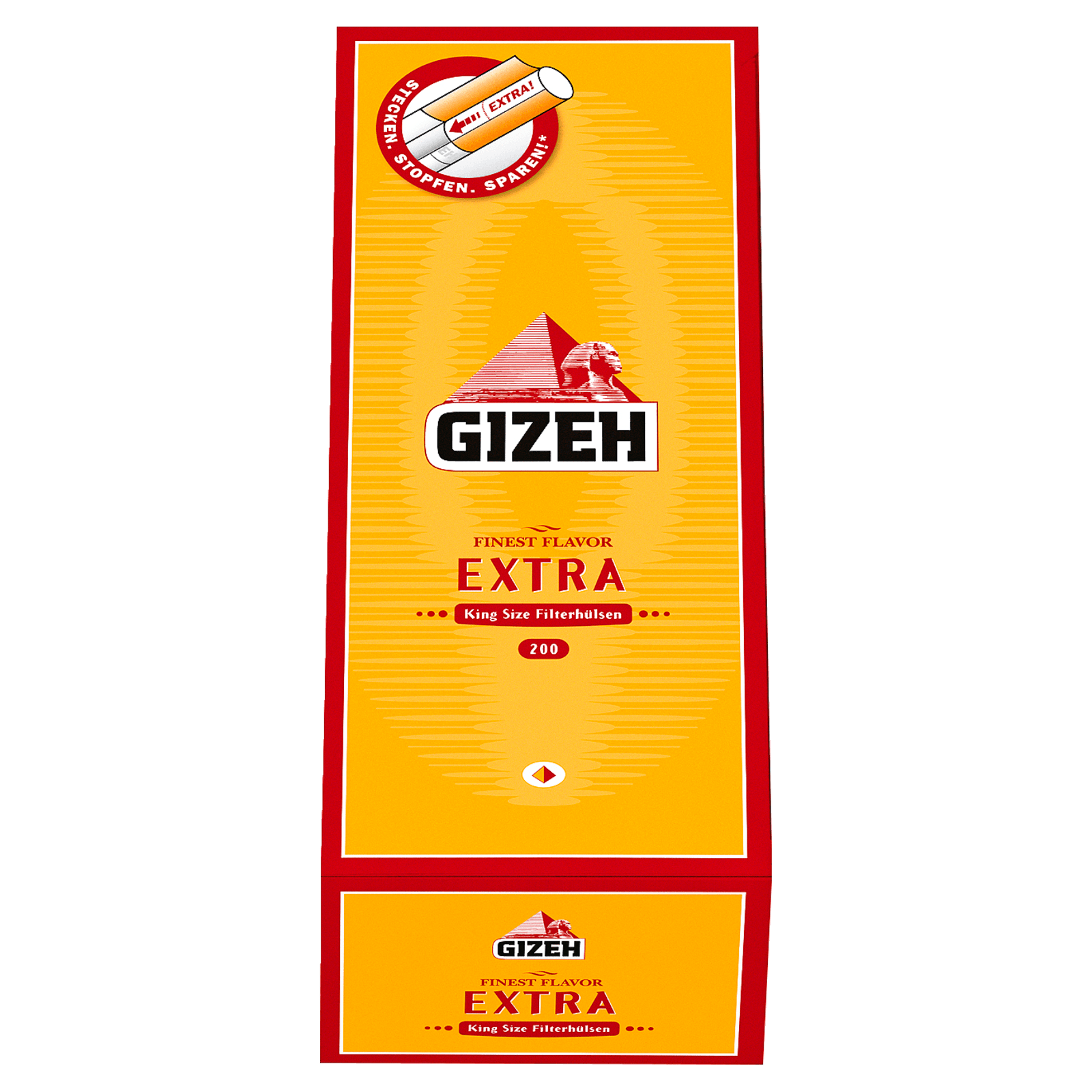 GIZEH Menthol Extra 200 Filterhülsen, extra-langer Filter, 200