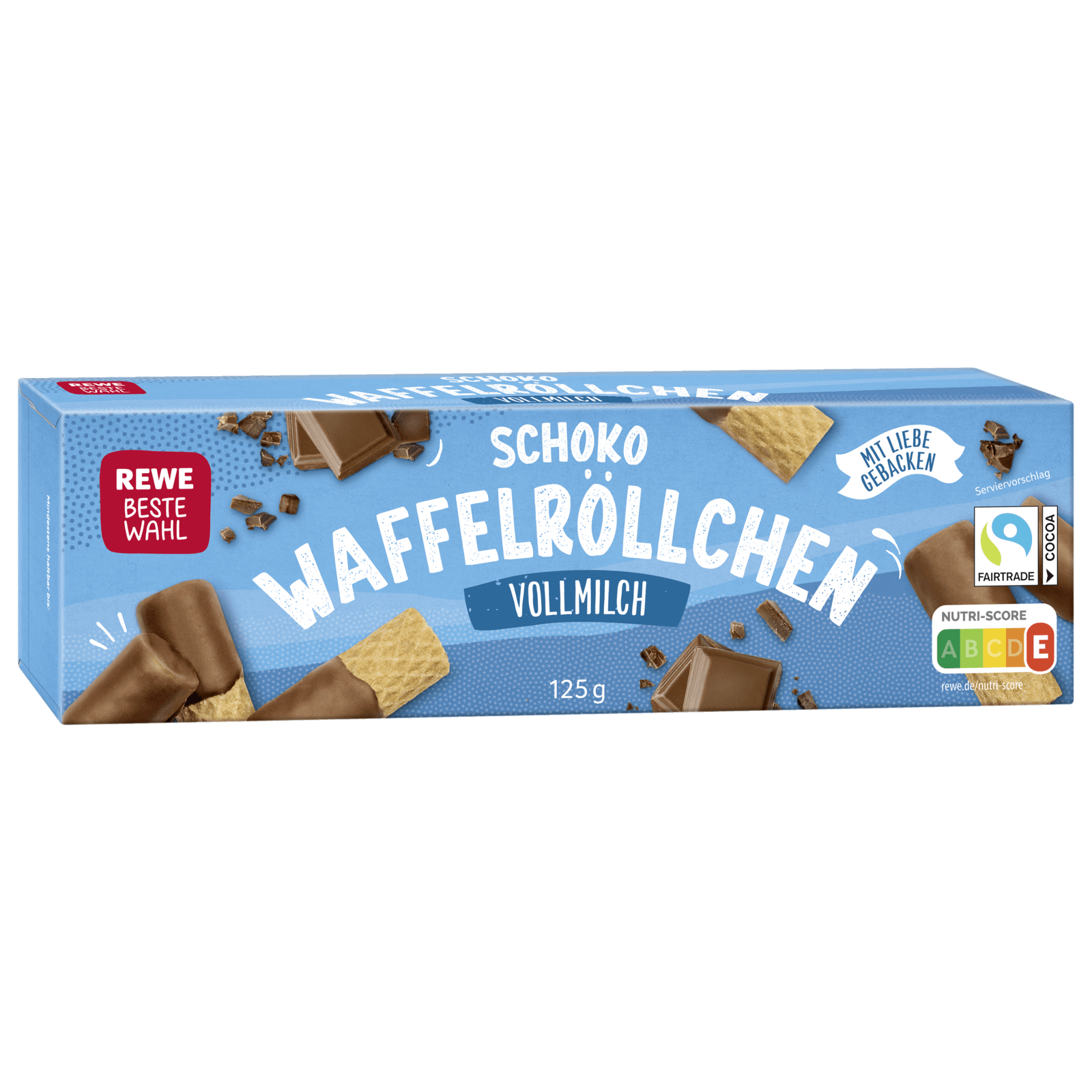 REWE Beste Wahl Schoko Waffelröllchen Vollmilch 125g bei REWE online ...