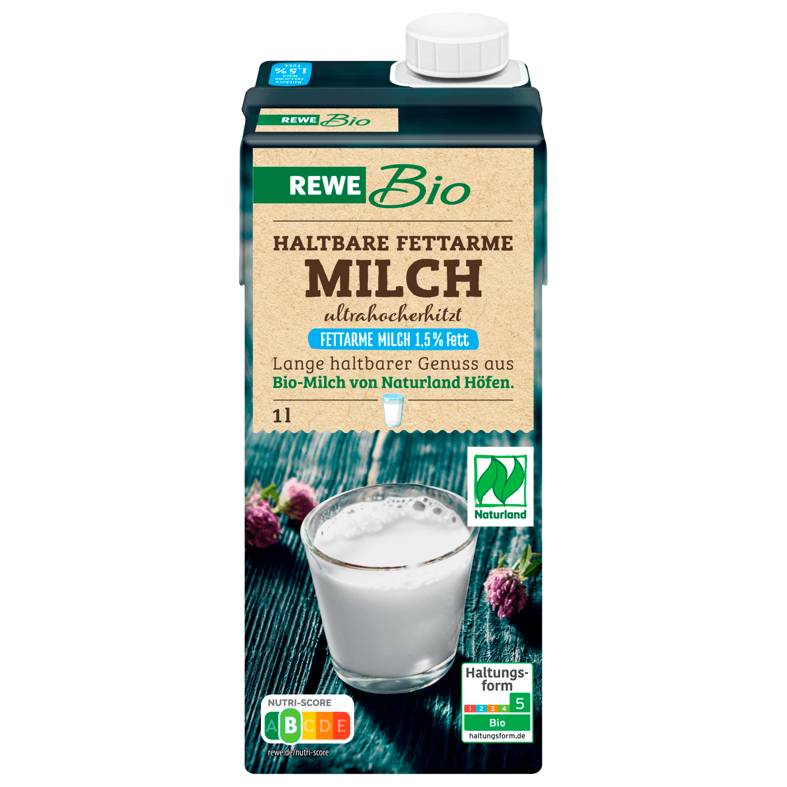 REWE Bio Fettarme H-Milch 1,5% 1l