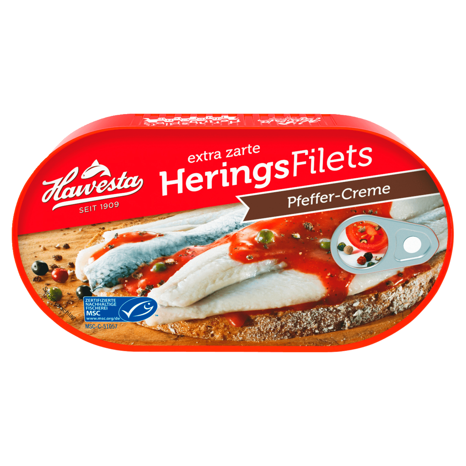 Hawesta Heringsfilets in Pfeffercreme 200g  für 2.29 EUR