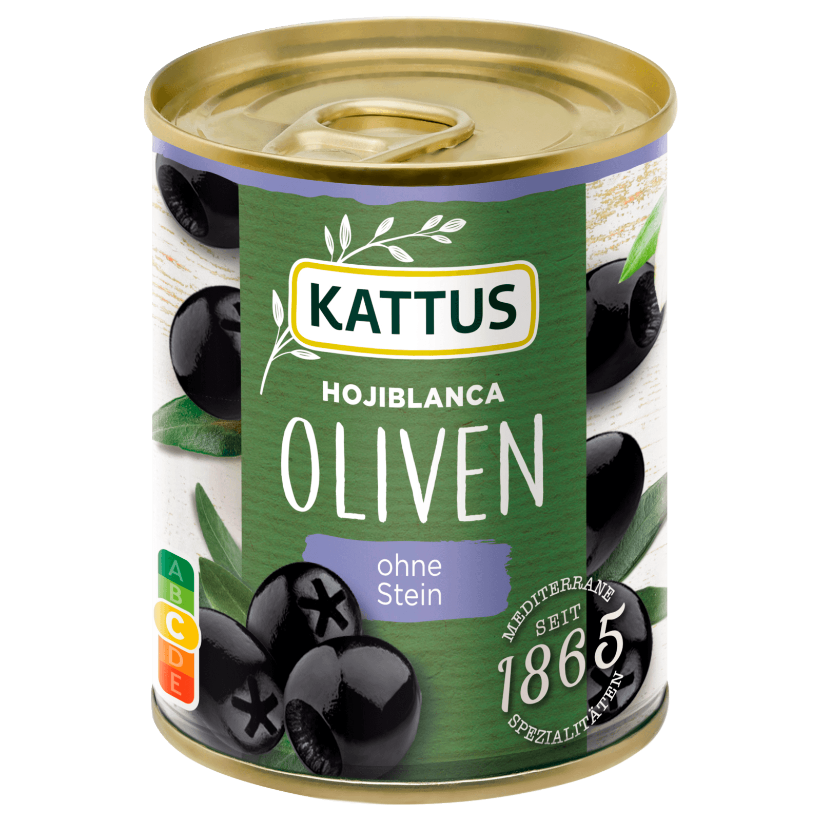 Kattus Schwarze Oliven entsteint 80g