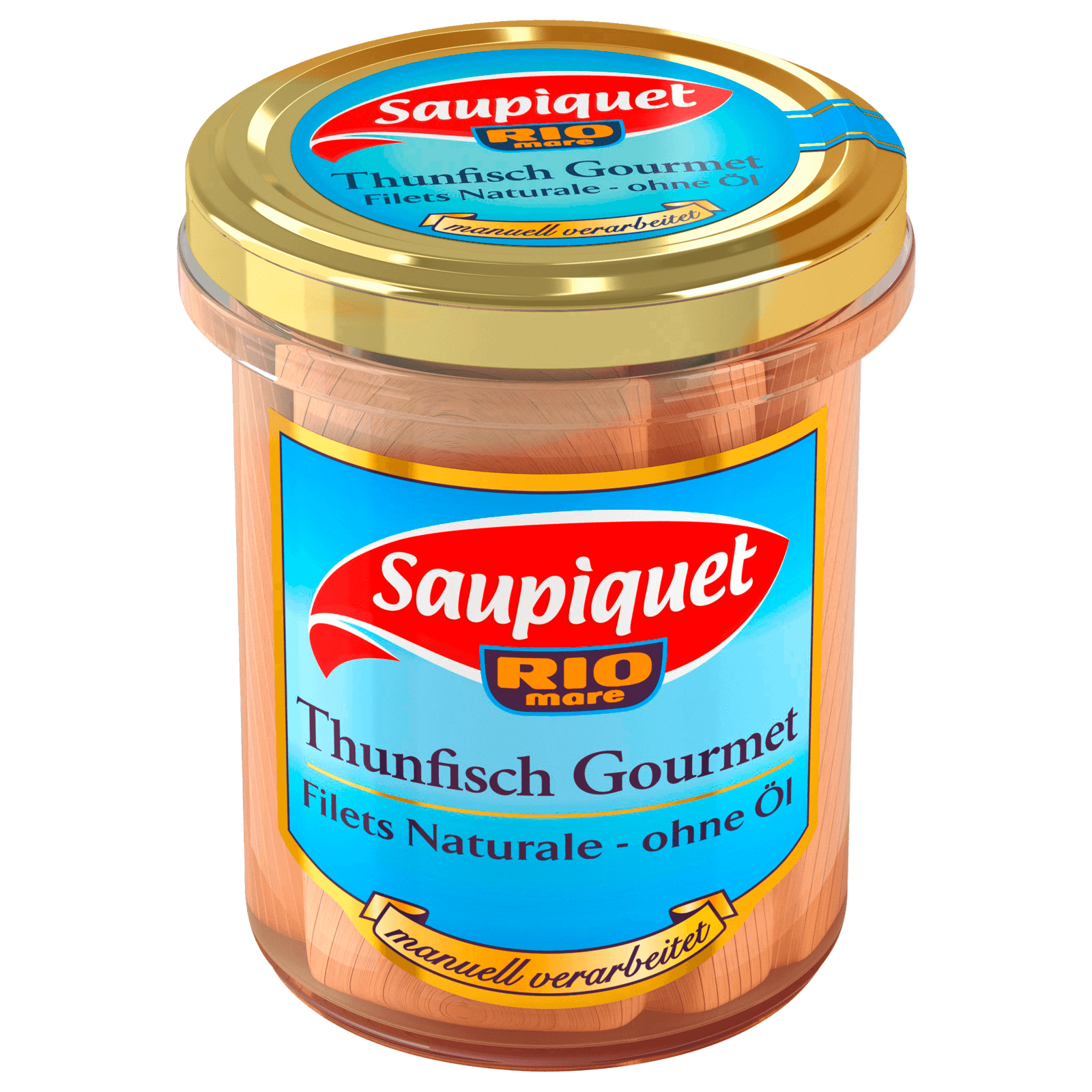 Saupiquet Thunfisch Gourmet Naturale ohne Öl im Glas 140g