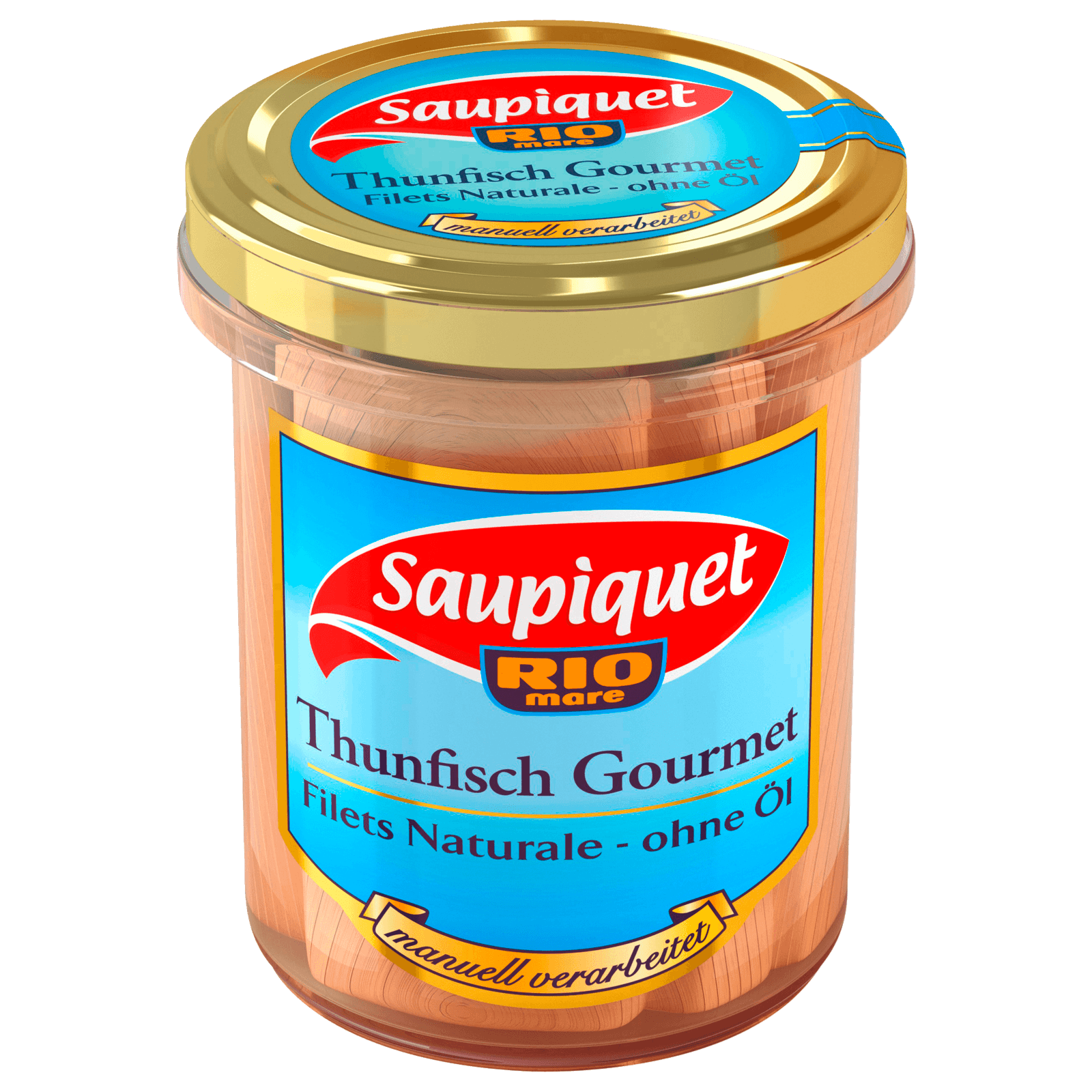 Saupiquet Thunfisch Gourmet Naturale ohne Öl im Glas 140g