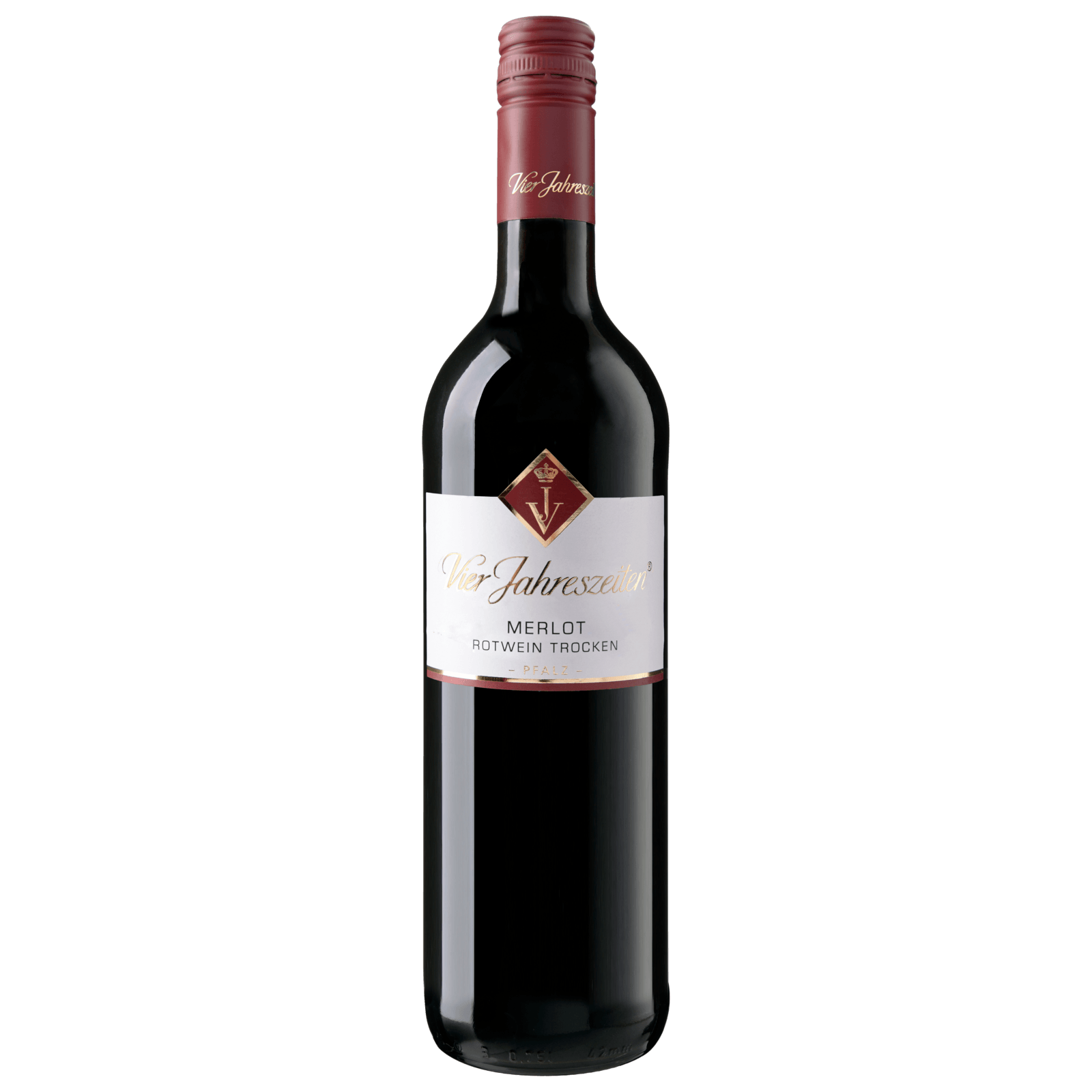 REWE Vier 0,75l Rotwein trocken bestellen! bei Jahreszeiten Merlot online QbA