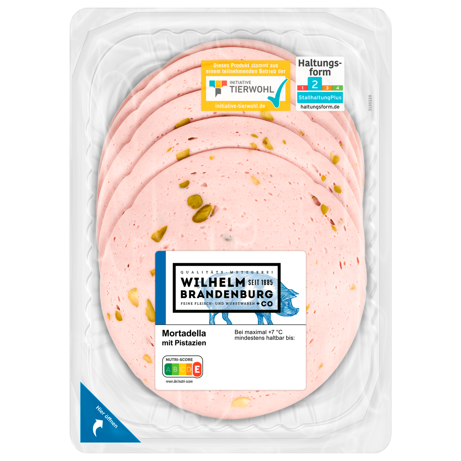 Wilhelm Brandenburg Mortadella mit Pistazien 100g