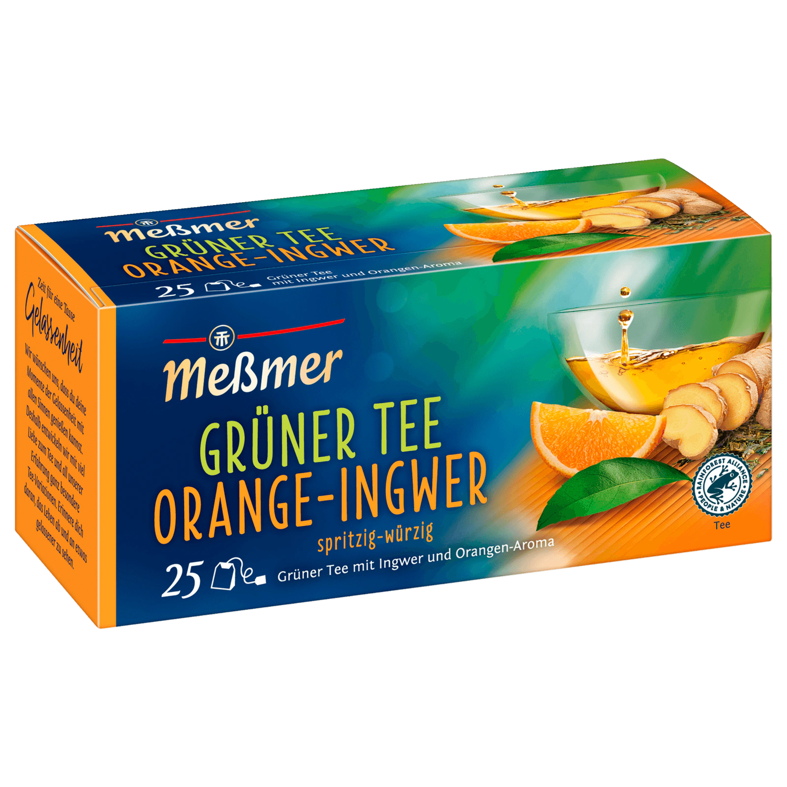 Meßmer Grüner Tee Orange-Ingwer 44g, 25 Beutel