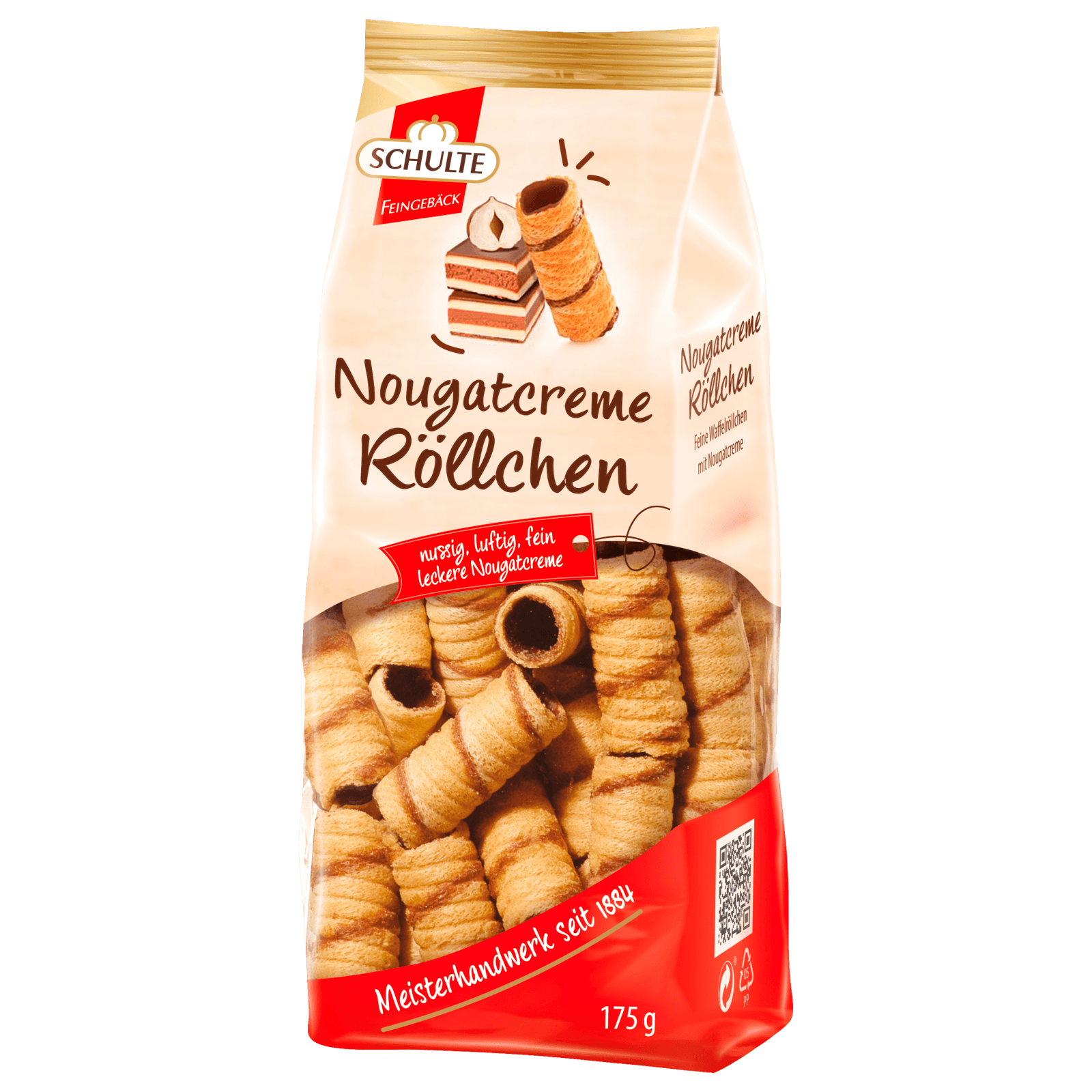 Schulte Feingebäck Waffel-Röllchen Nuss-Nougat 175g bei REWE online ...