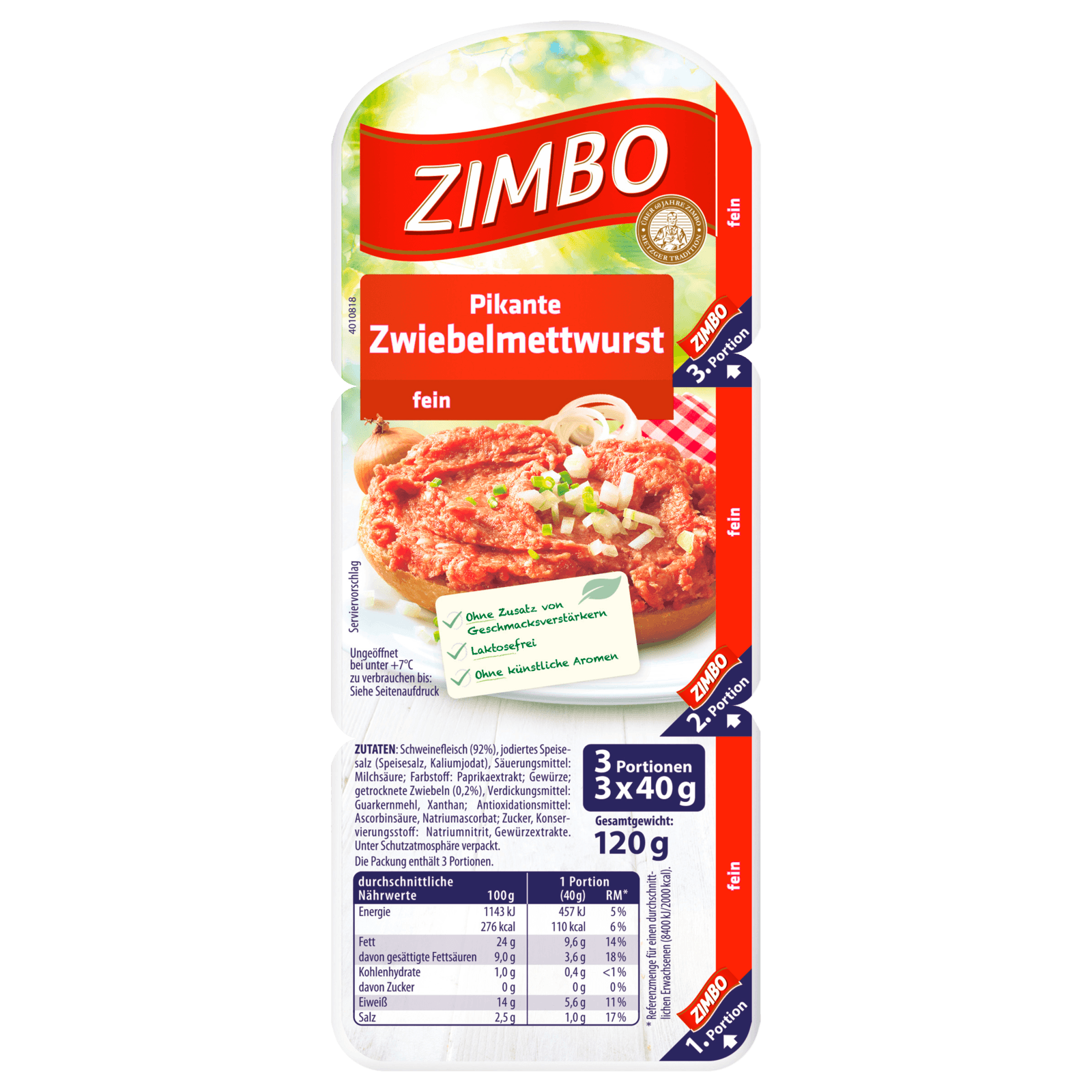 Zimbo Zwiebelmettwurst fein 120g