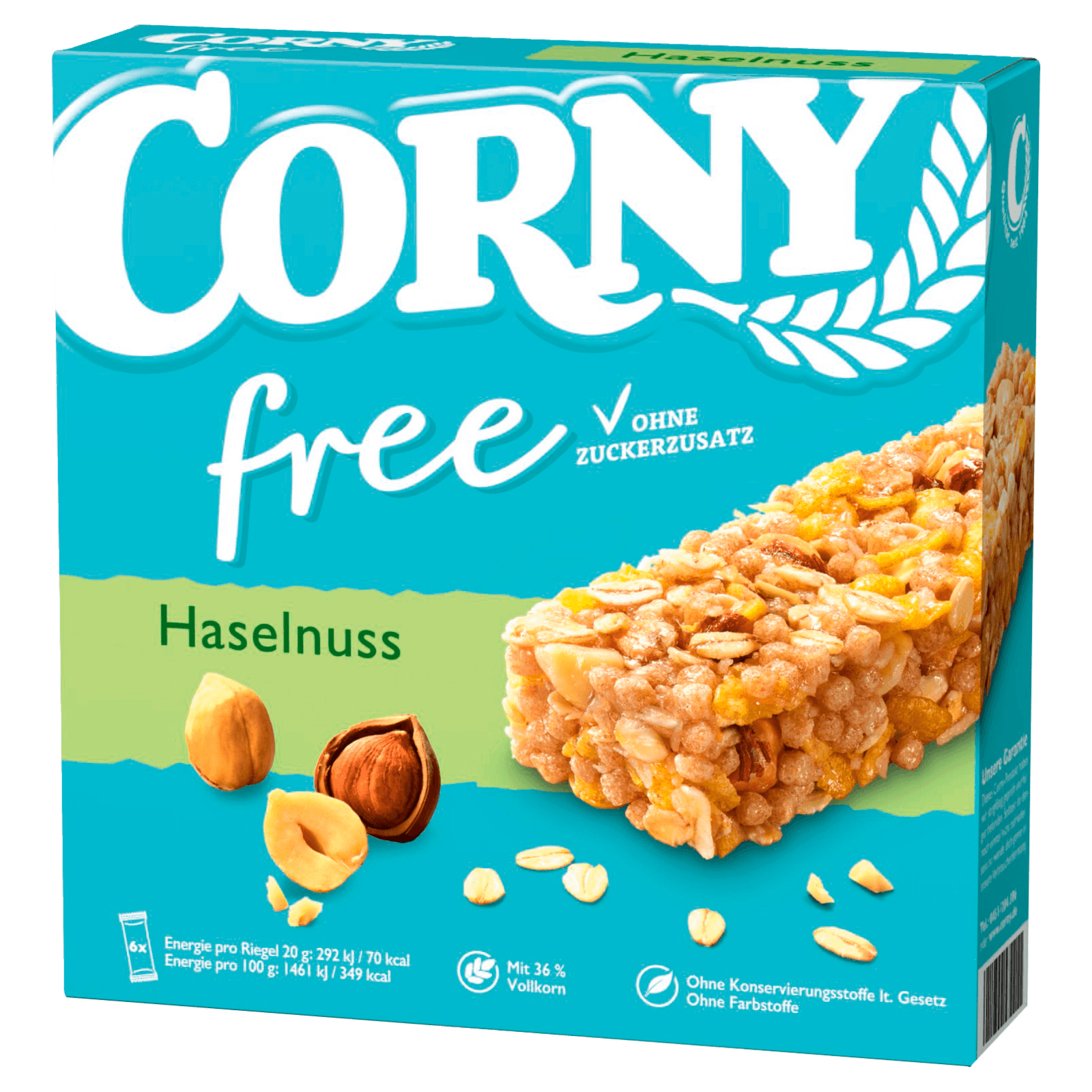 Corny Free Haselnuss 6x20g