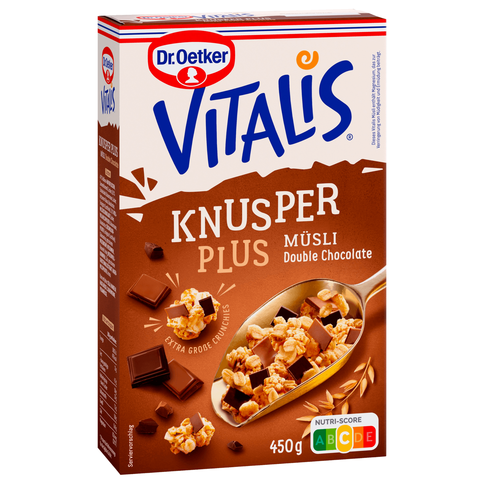 Dr. Oetker Vitalis Knuspermüsli Plus Double Chocolate 450g