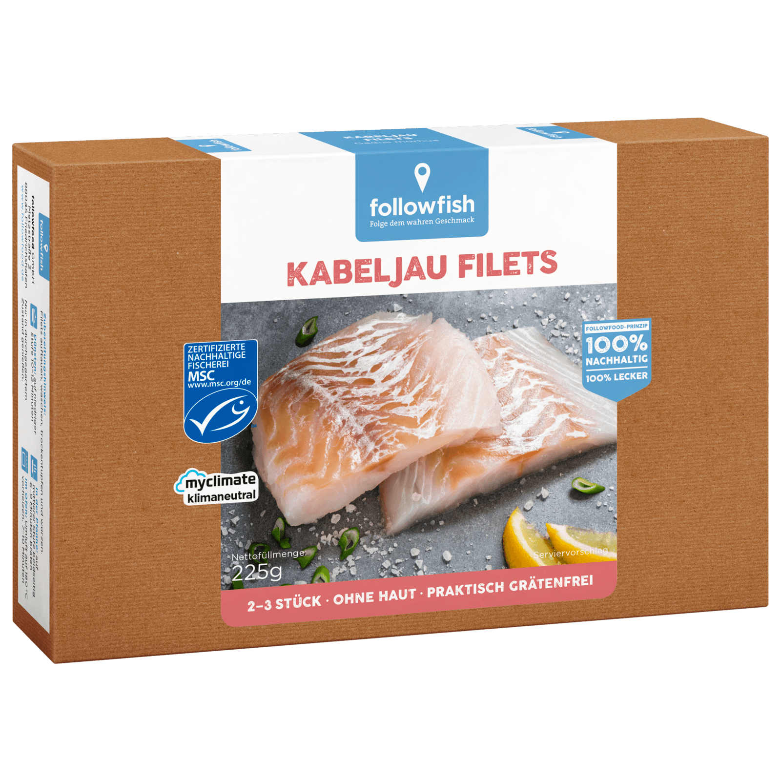 Followfish MSC Kabeljau Filets 225g