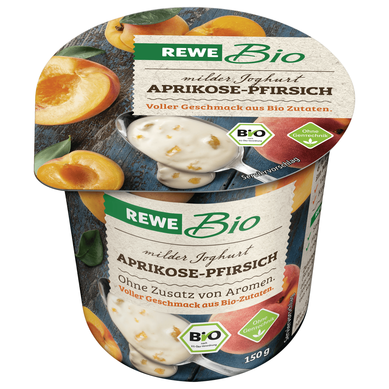 REWE Bio Joghurt mild Aprikose-Pfirsich 150g
