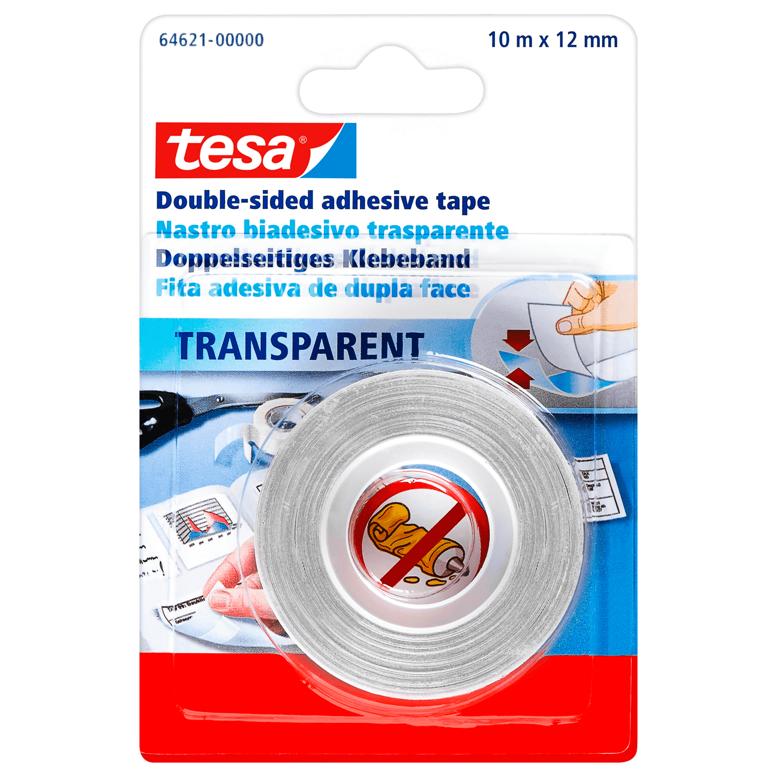 tesa doppelseitige Klebepads TACK / Transparente Klebestreifen zum