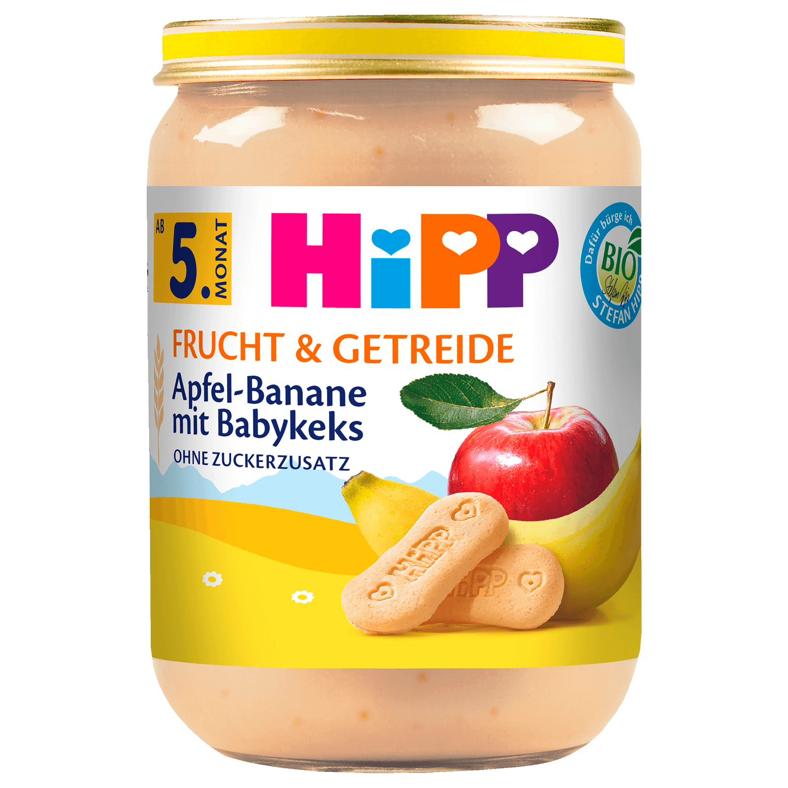 Hipp Bio Frucht & Getreide Apfel-Banane mit Babykeks 190g