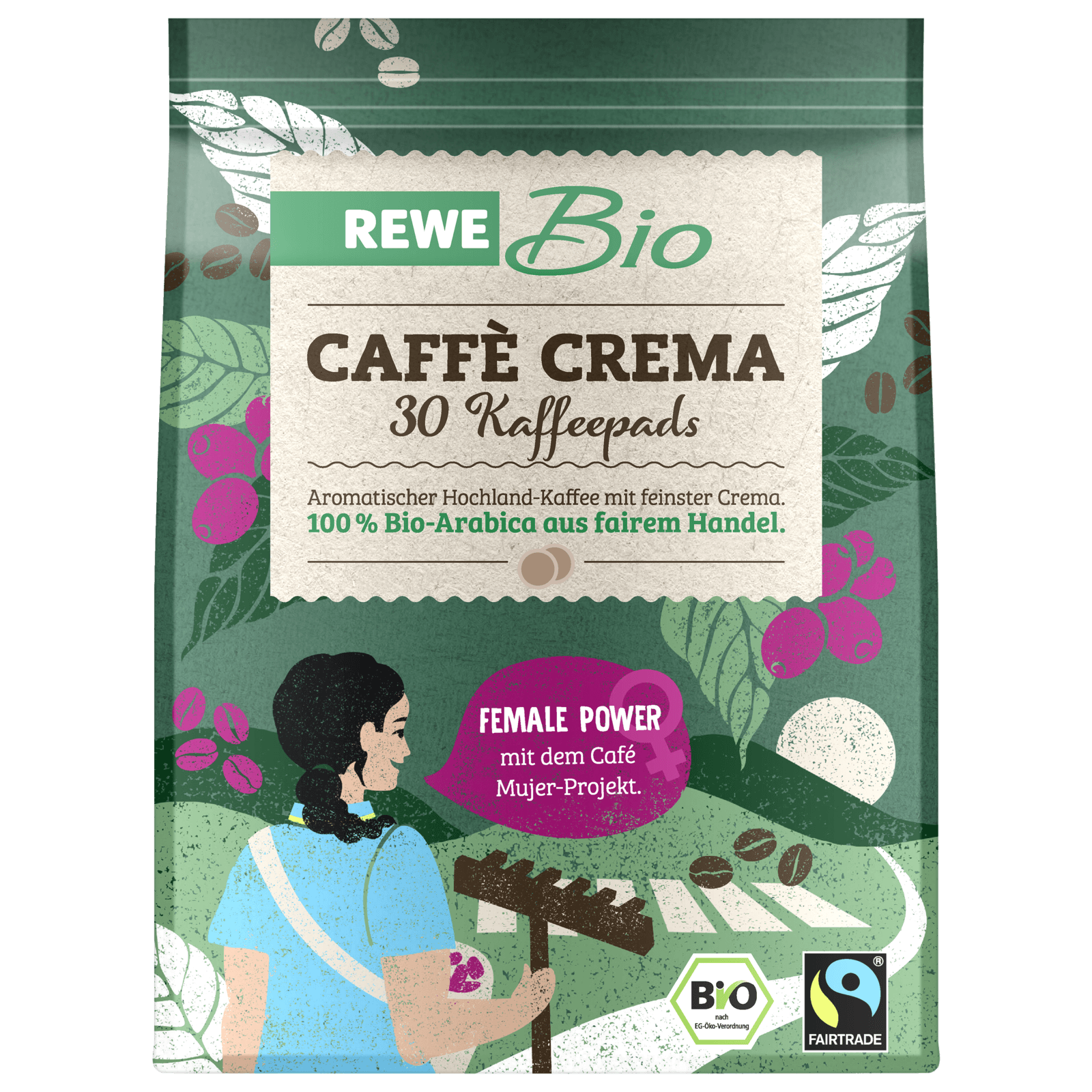 REWE Bio Caffé Crema 219g, 30 Pads