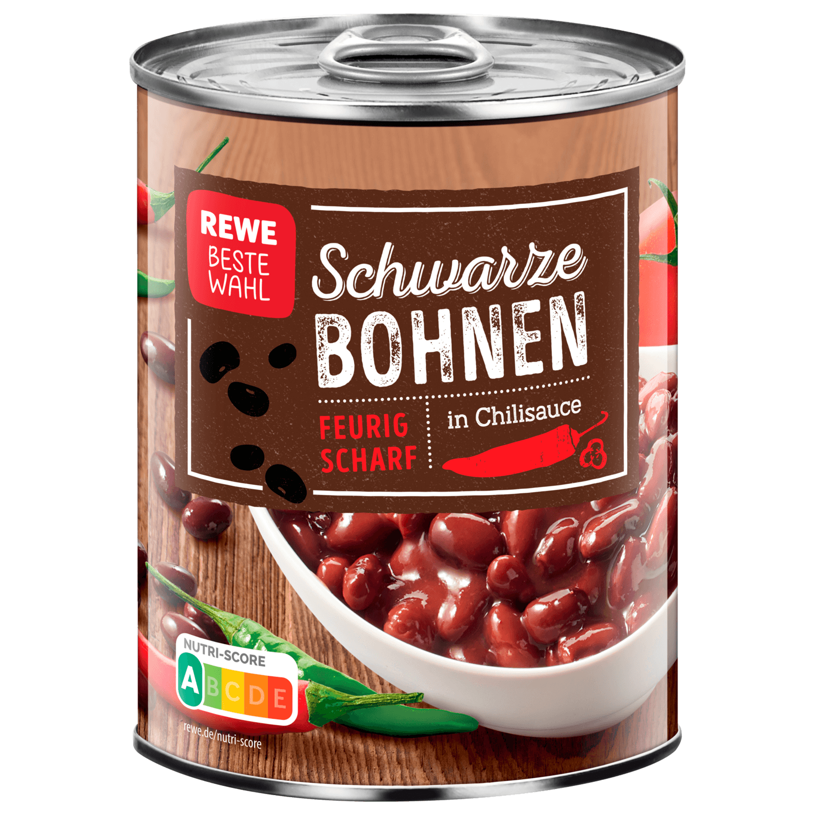 REWE Beste Wahl Schwarze Bohnen in Chilisauce 400g