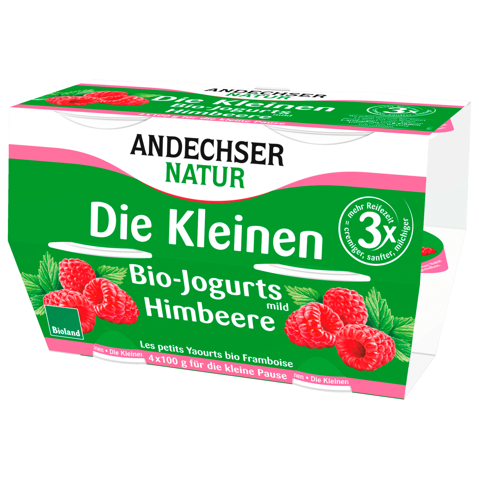 Andechser Natur Die Kleinen Bio-Jogurts Himbeere 4x100g