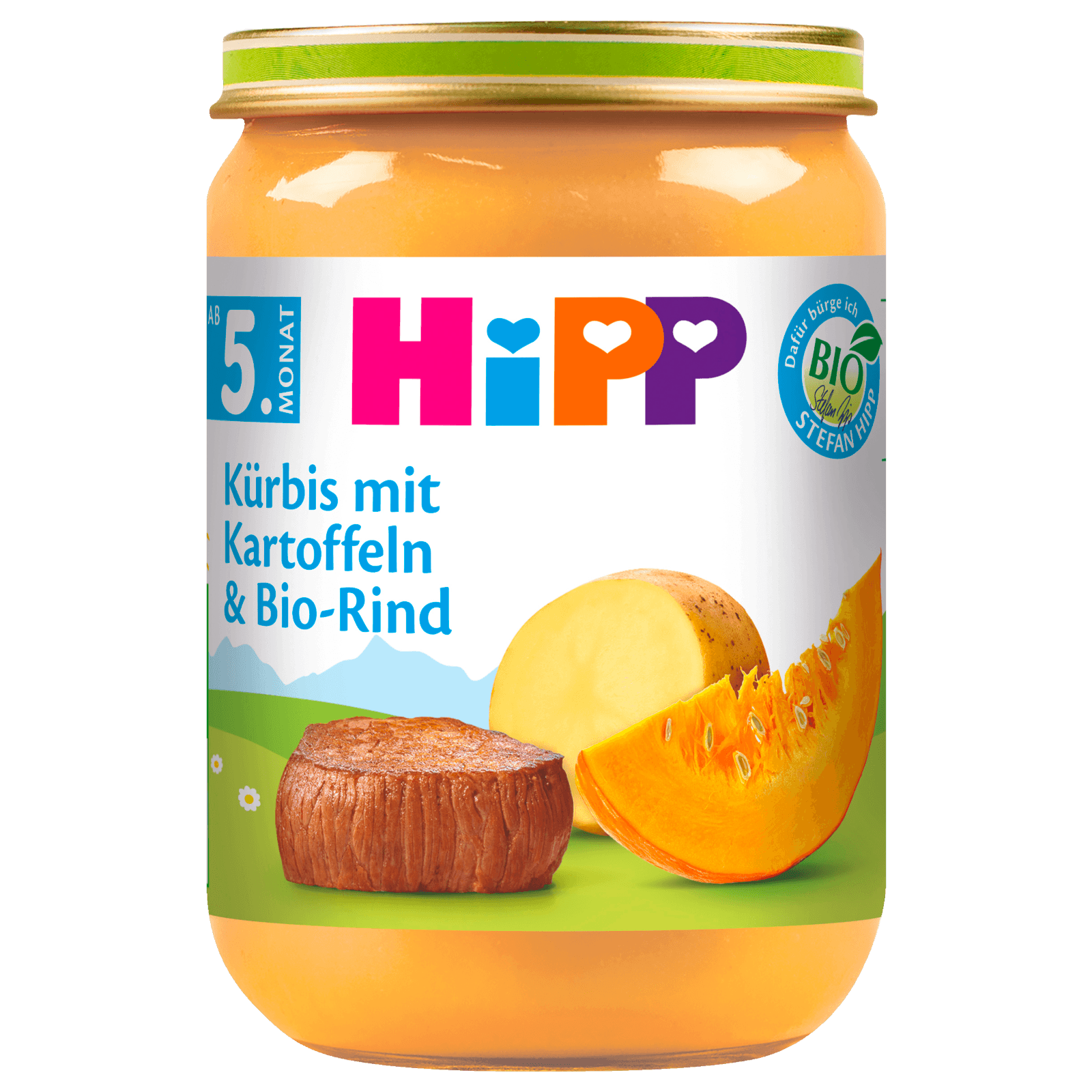 Hipp Kürbis mit Kartoffeln & Bio-Rind 190g