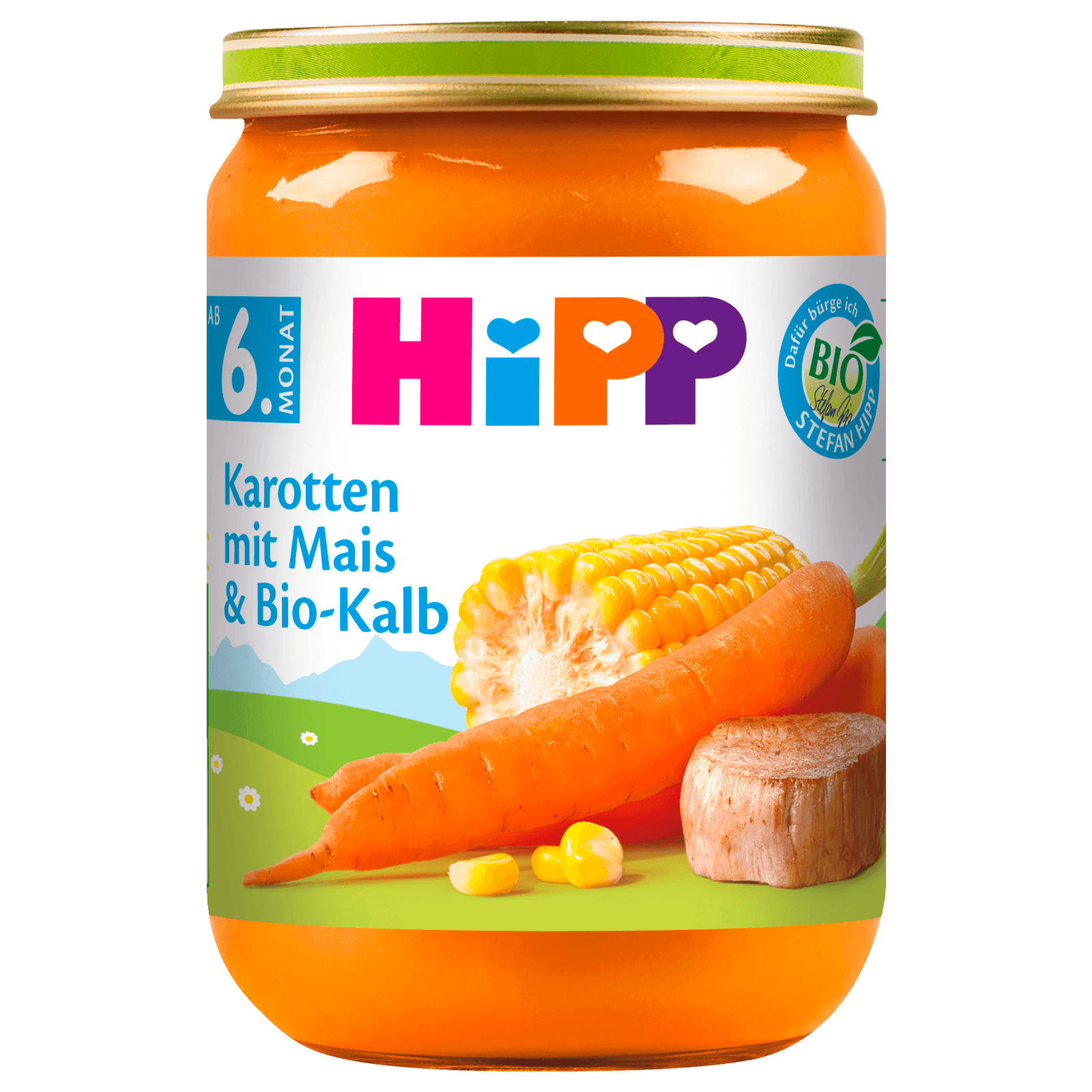Hipp Karotten mit Mais & Bio-Kalb 190g