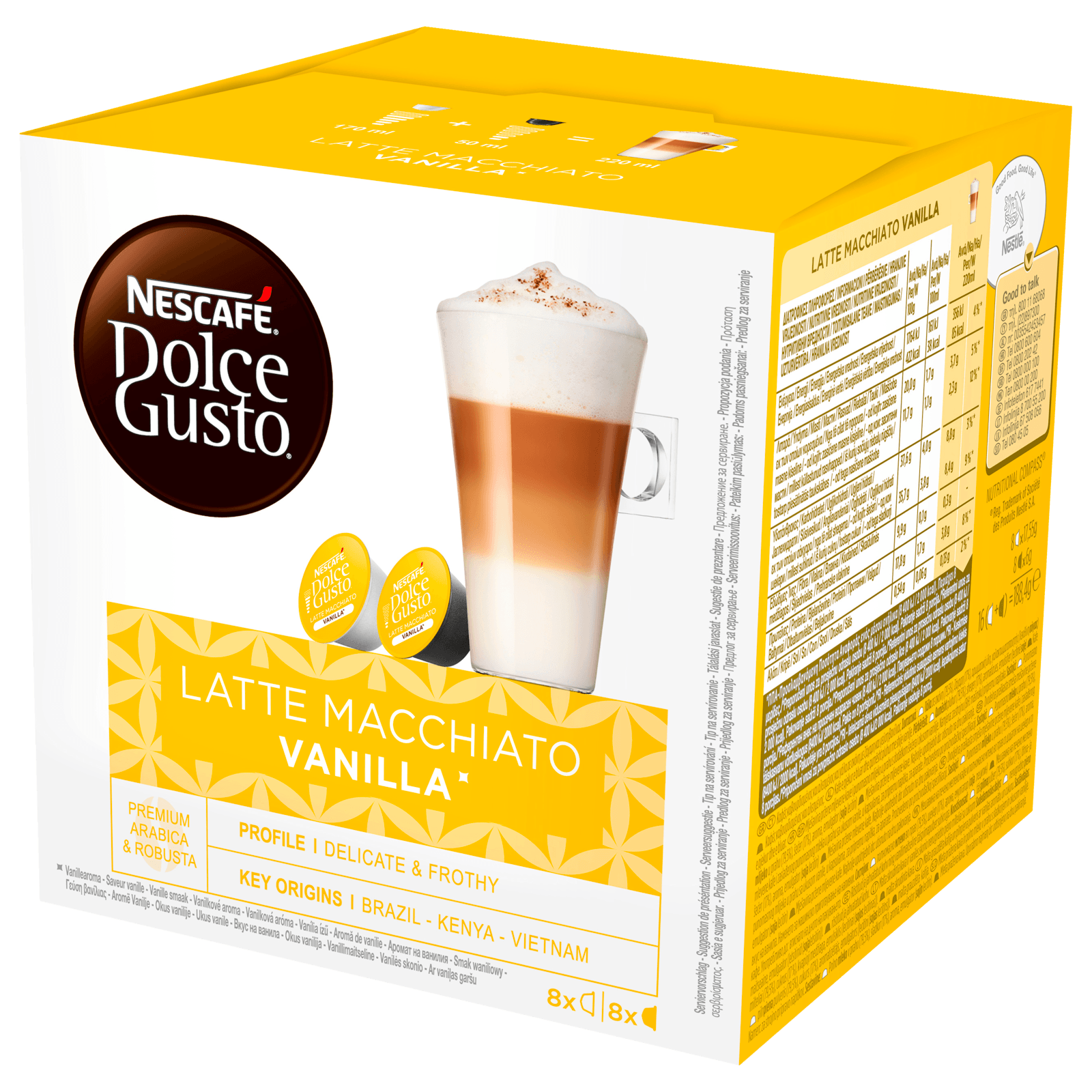 Nescafé Dolce Gusto Latte Macchiato Vanilla 188g, 16 ...