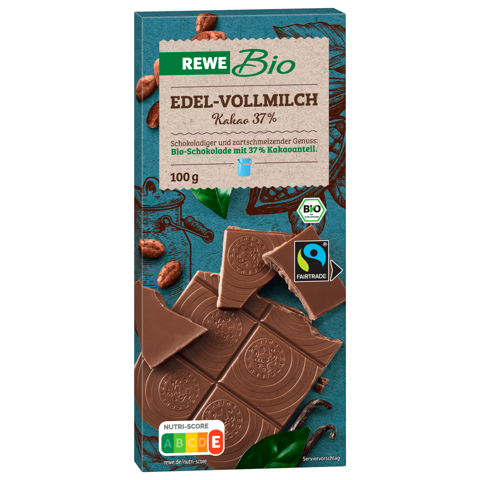 REWE Bio Edelvollmilch-Schokolade 100g
