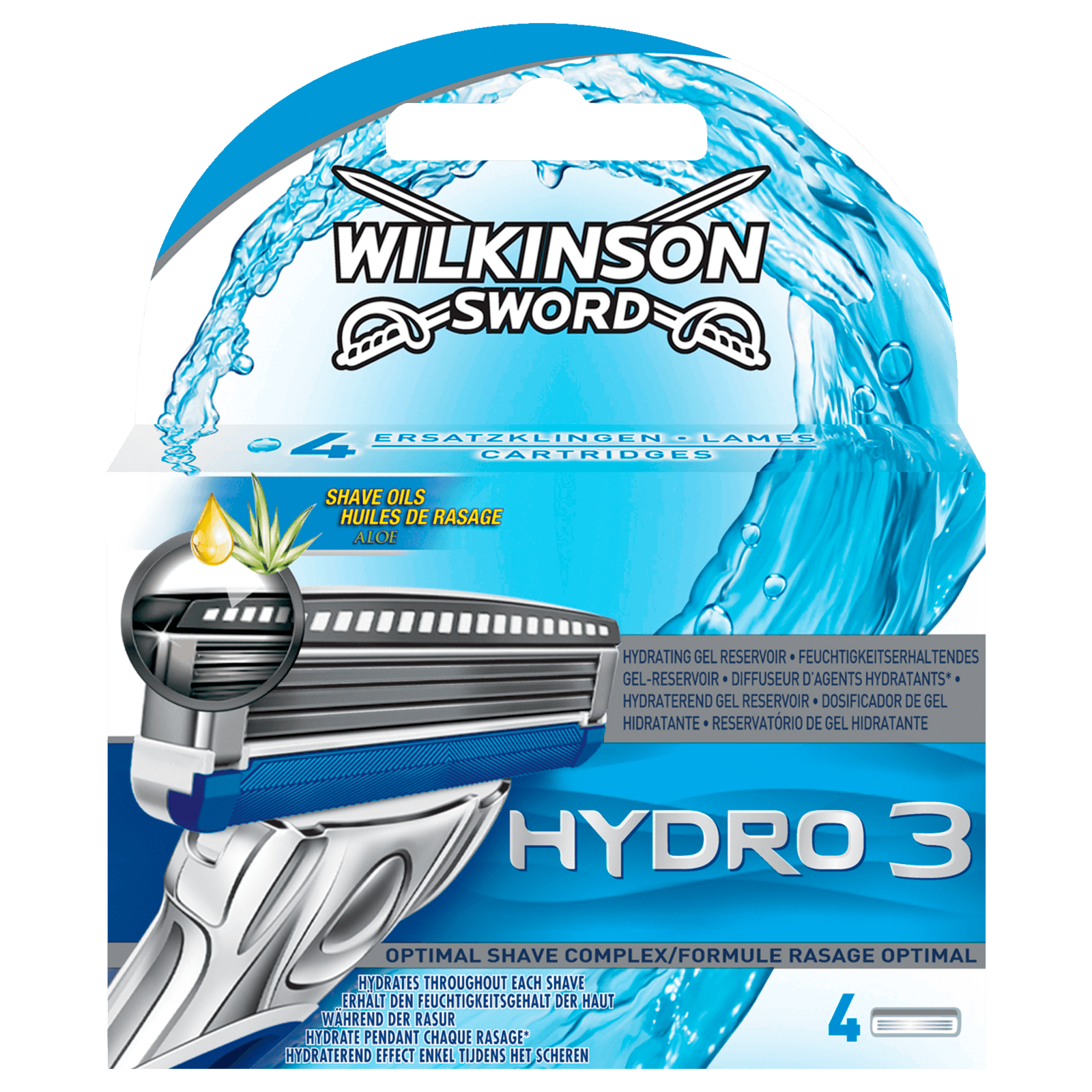 Wilkinson Sword Klingen Hydro3 4 Stück bei REWE online bestellen!
