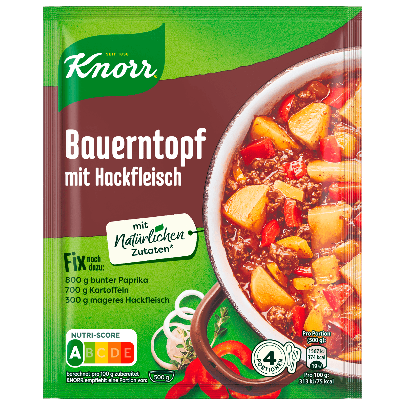 Knorr Fix Bauern-Topf mit Hackfleisch 4 Portionen