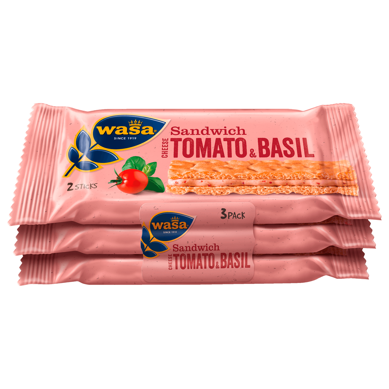 Wasa Sandwich Käse, Tomate & Basilikum 3x40g