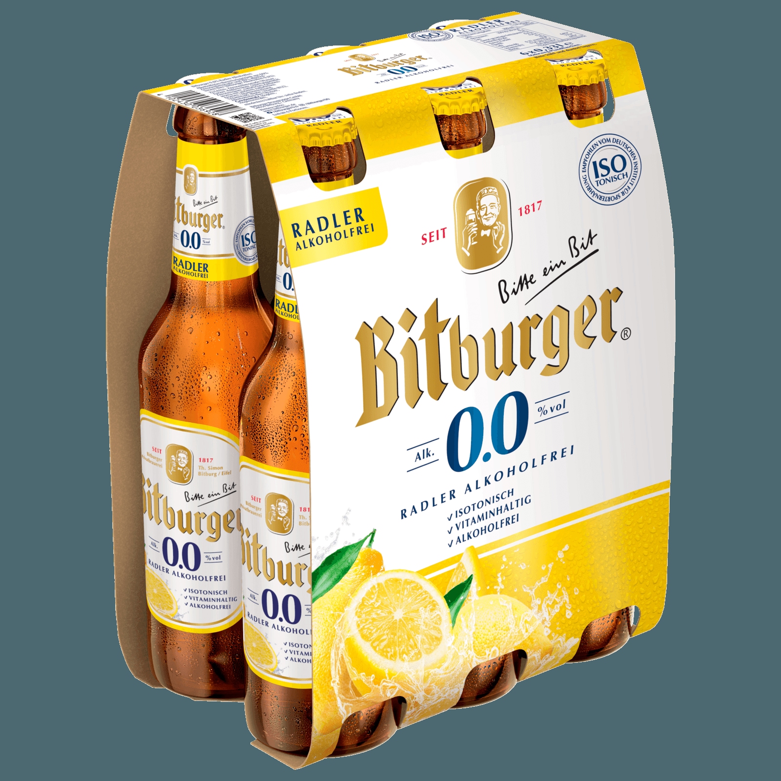 Bitburger Radler 0,0% alkoholfrei 6x0,33l  für 5.29 EUR