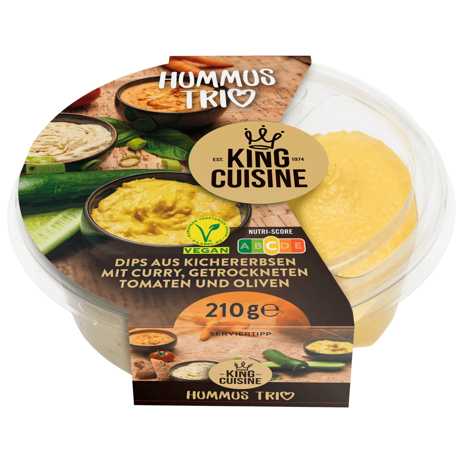 King Cuisine Hummus Trio 210g