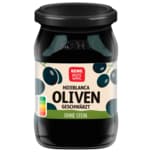 REWE Beste Wahl Oliven geschwärzt ohne Stein 135g