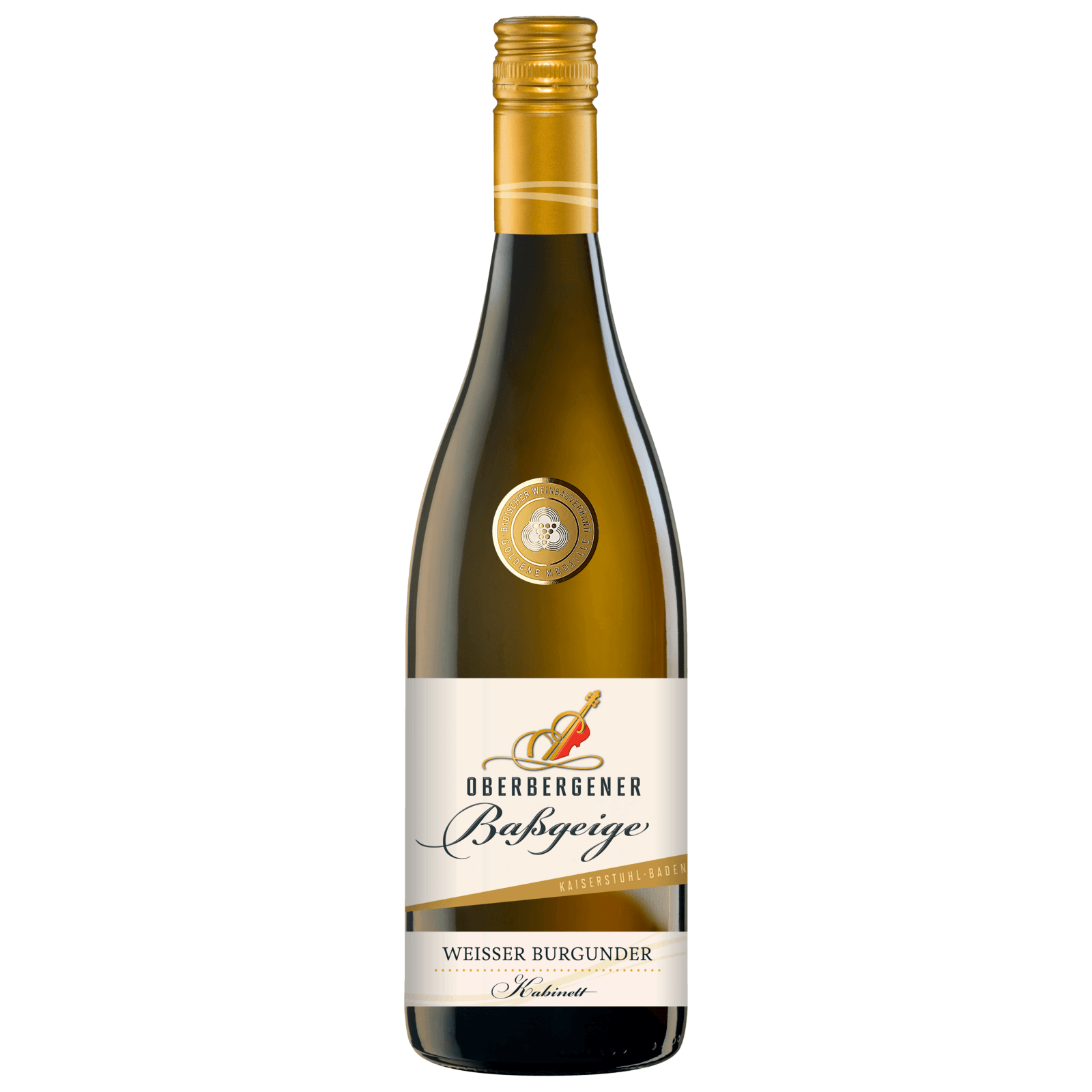 Oberbergener Baßgeige Weißwein Weißer Burgunder Kabinett lieblich 0,75l  für 6.99 EUR