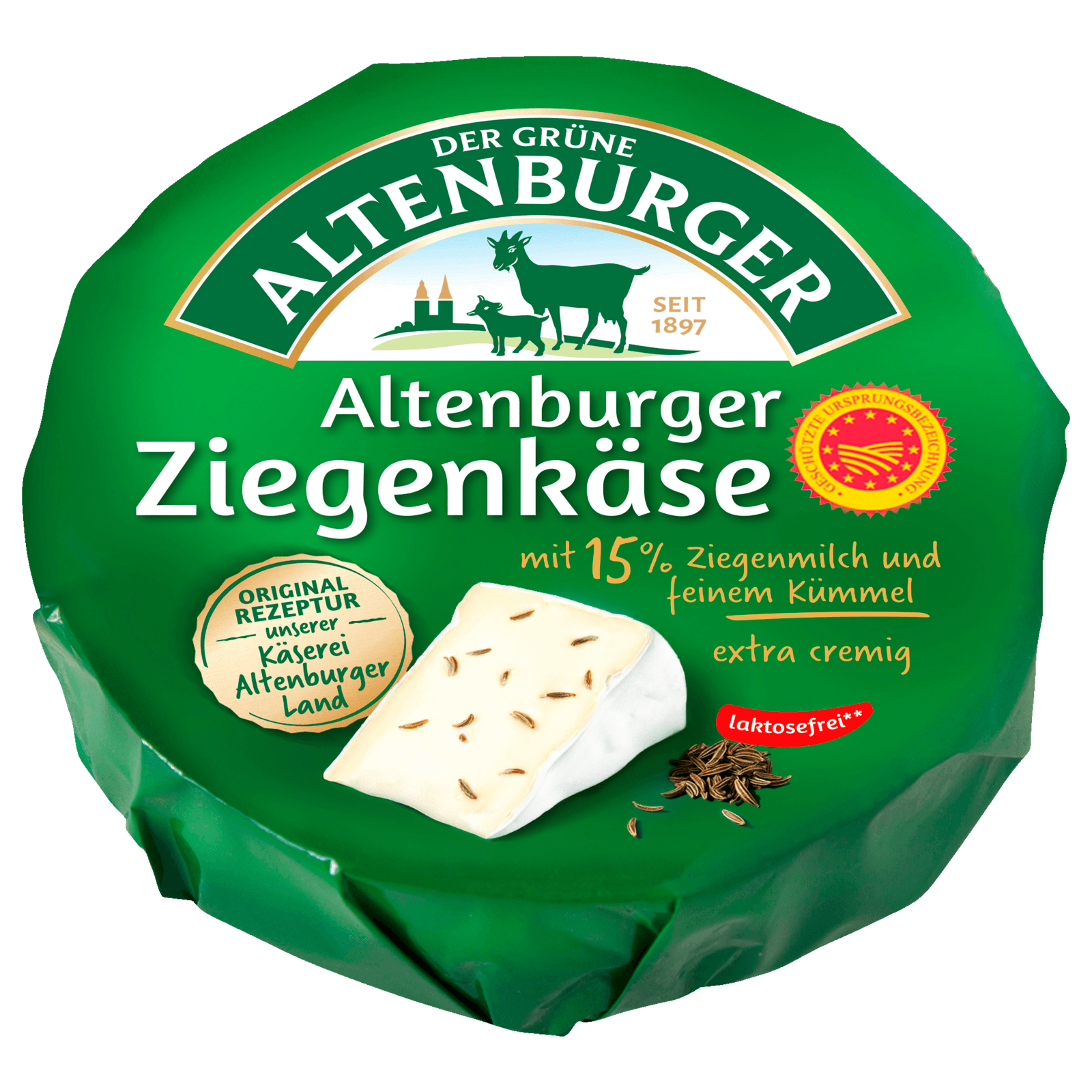 Der grüne Altenburger Ziegenkäse extra cremig 250g  für 3.69 EUR