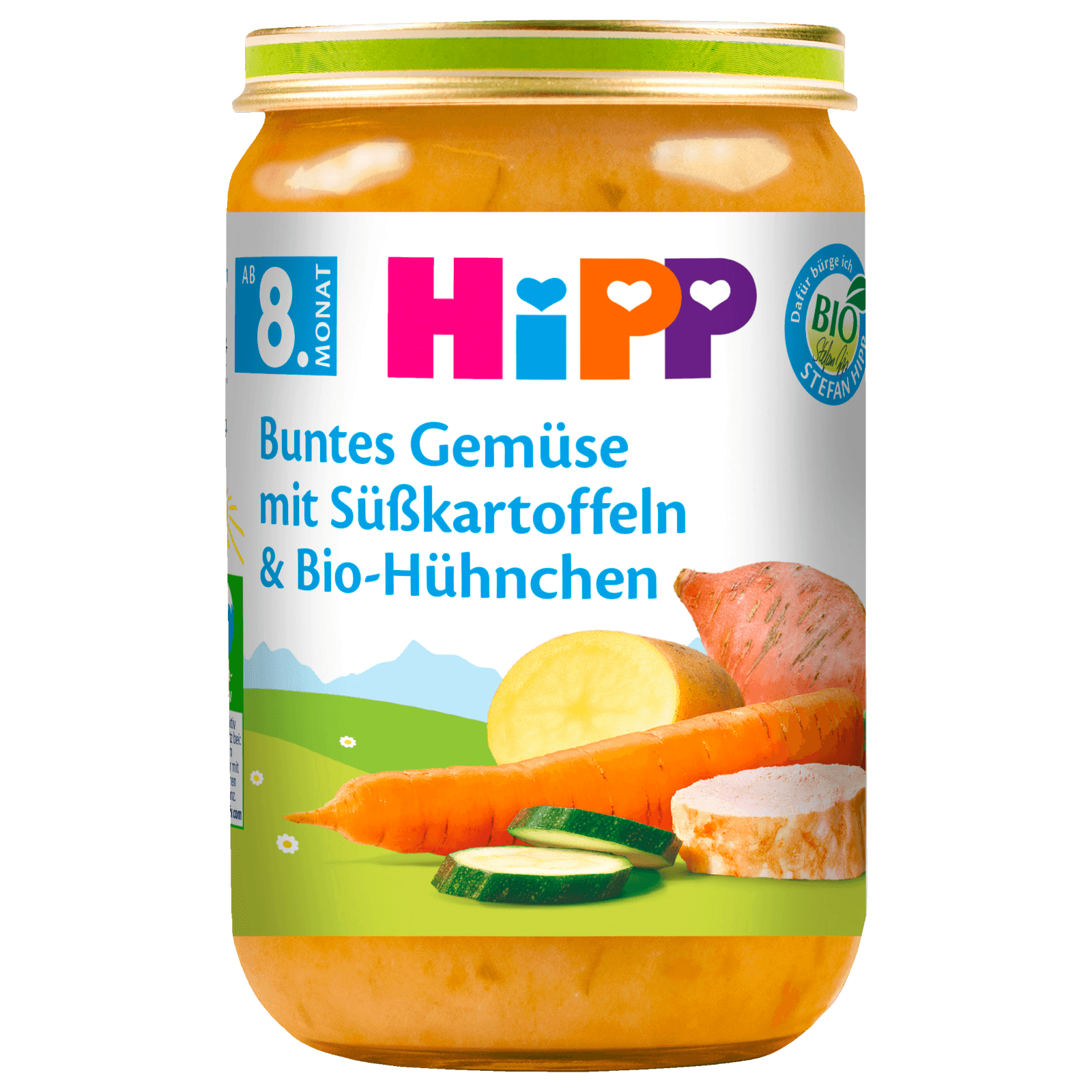 Hipp Buntes Gemüse mit Süßkartoffeln & Bio-Hühnchen 220g