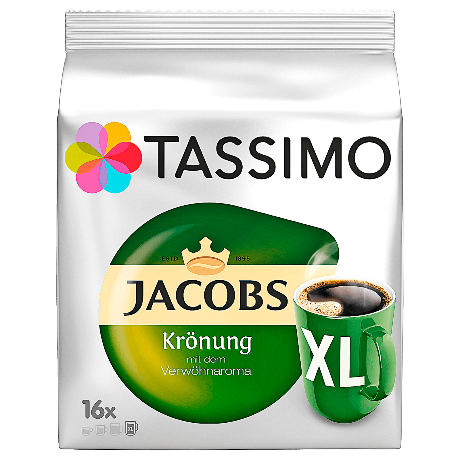 Tassimo Kaffeekapseln Jacobs Krönung 144g, 16 Kapseln