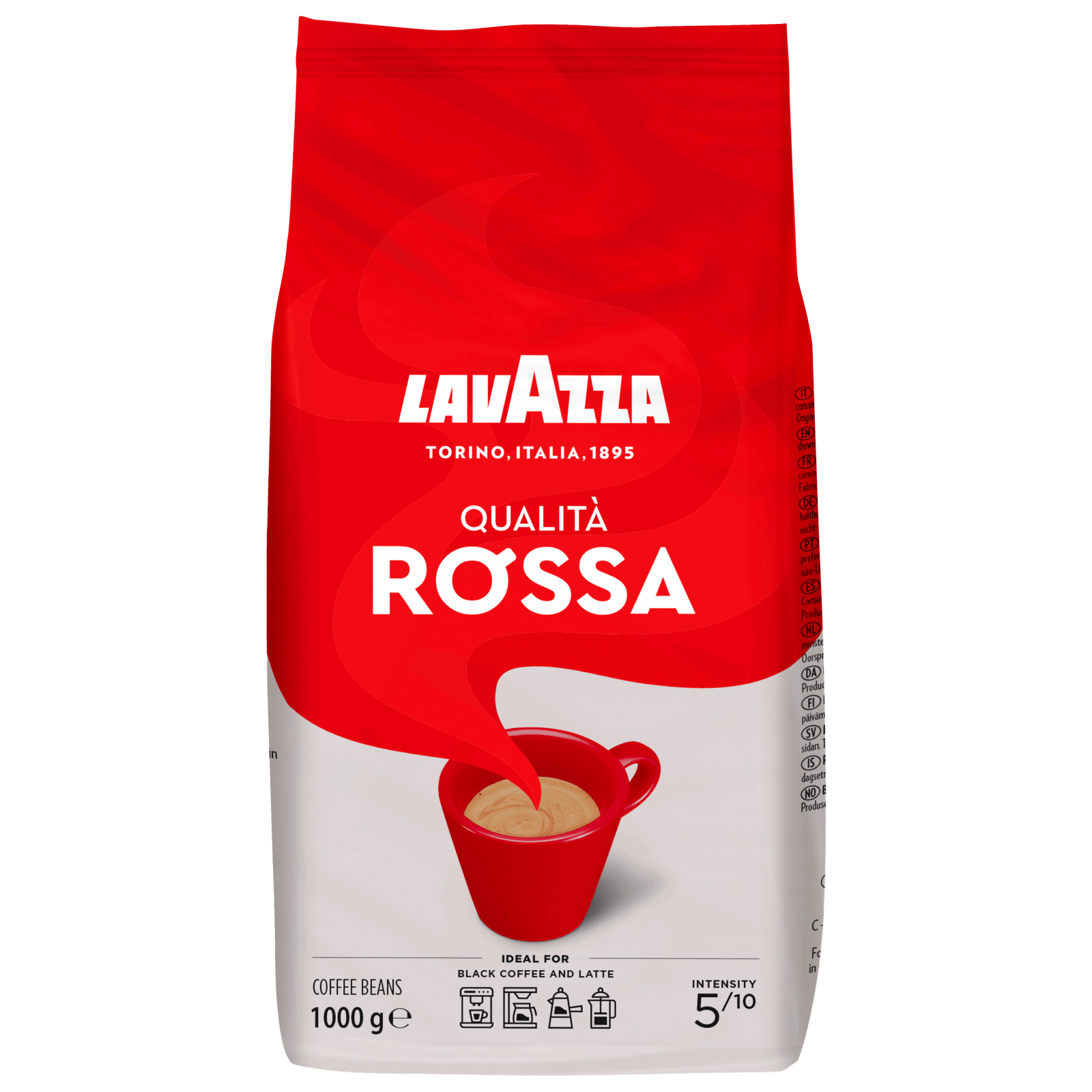 Lavazza Qualità Rossa-kaffebönor, arabica/robusta, 1 kg
