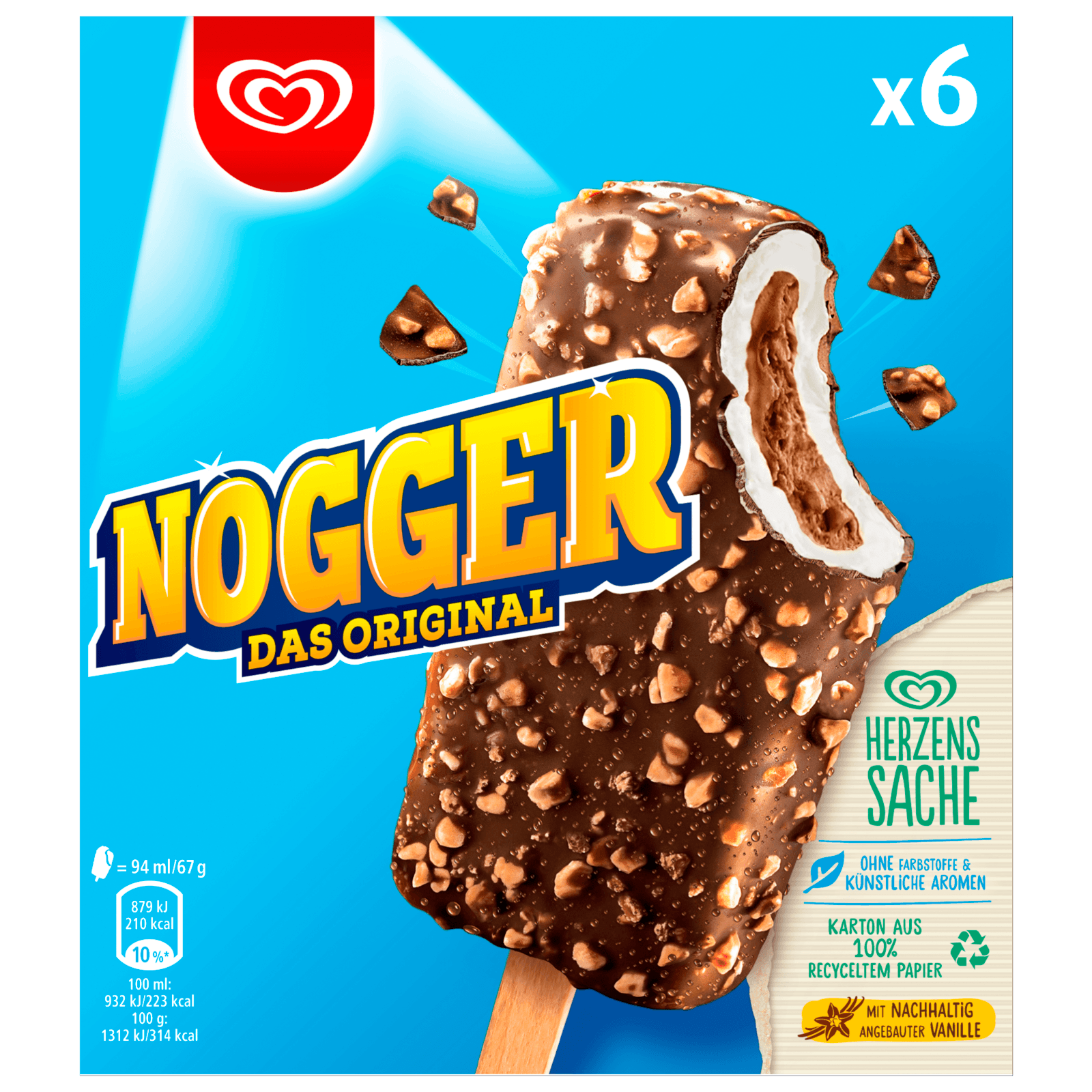 Nogger Familienpackung Langnese Eis 6x94ml bei REWE online bestellen!