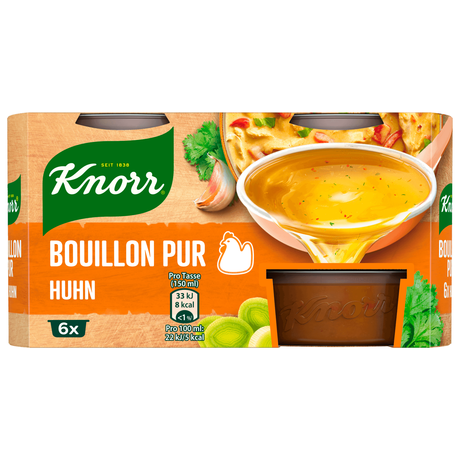 Knorr Bouillon Pur Huhn Brühe 6 x 500 ml