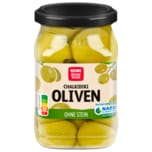 REWE Beste Wahl Grüne Oliven ohne Stein 135g